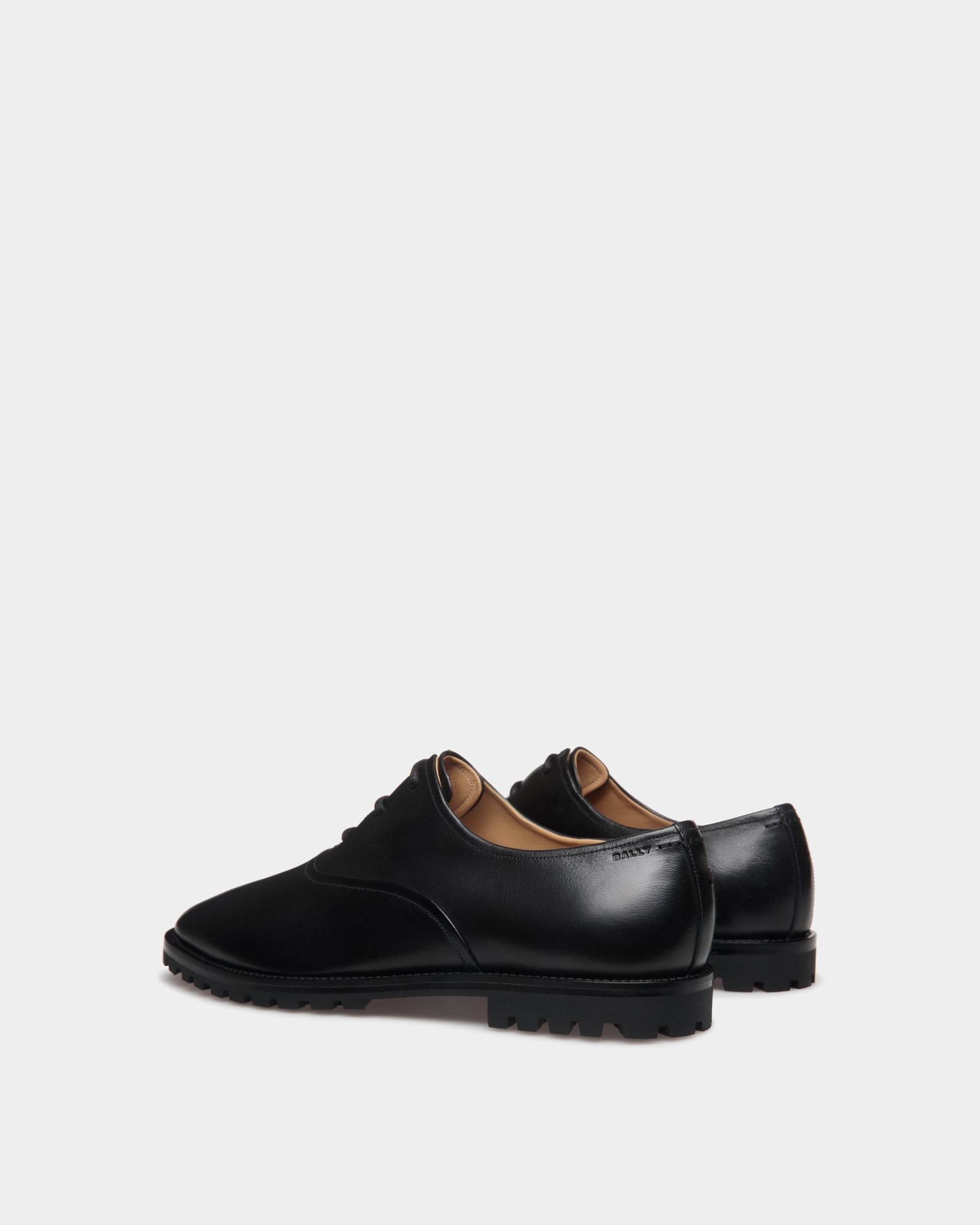 Scarpa Oxford Solaria In Pelle Nera - Uomo - Bally - 04
