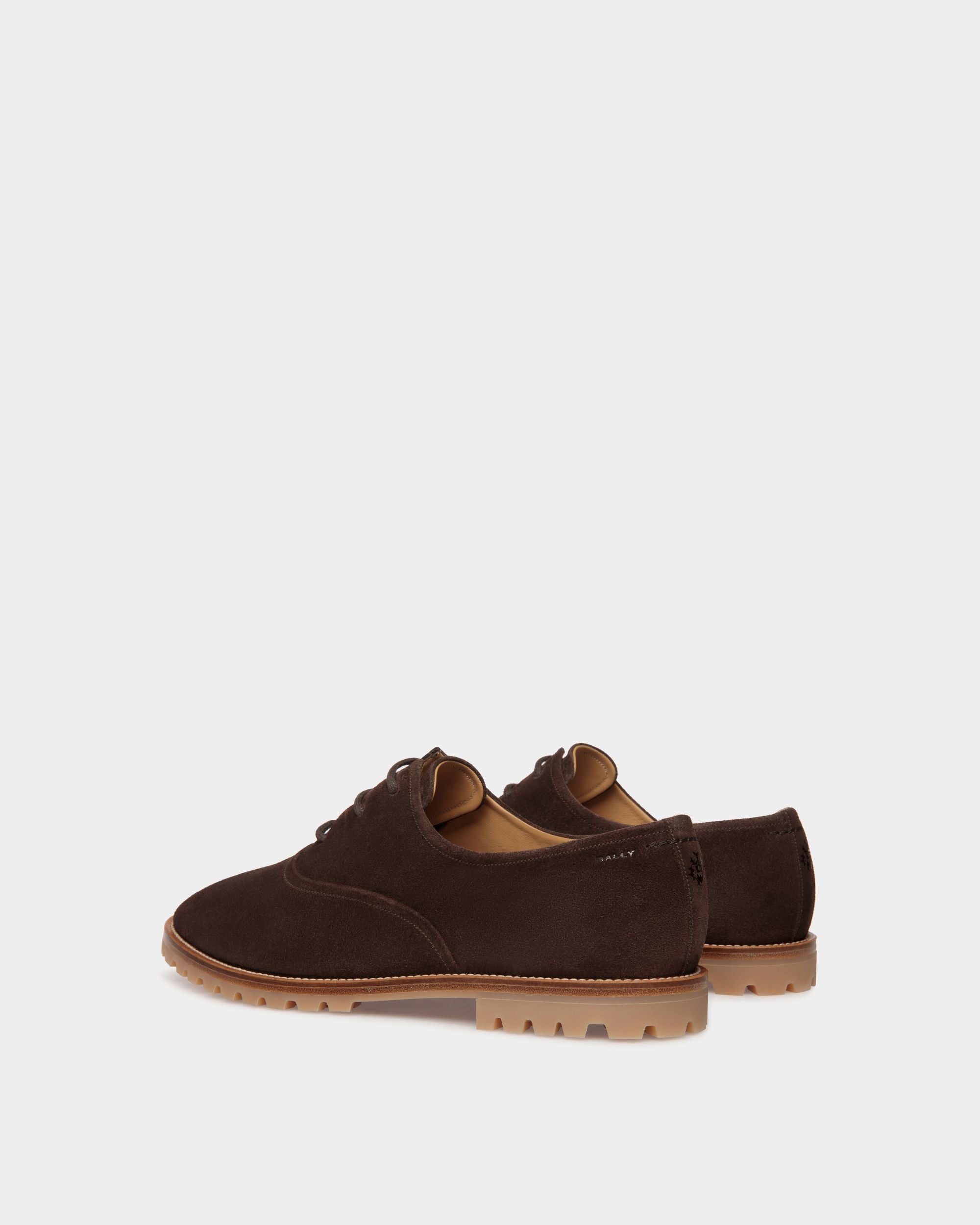 Scarpa Oxford Solaria In Pelle Scamosciata Color Ebano - Uomo - Bally - 04
