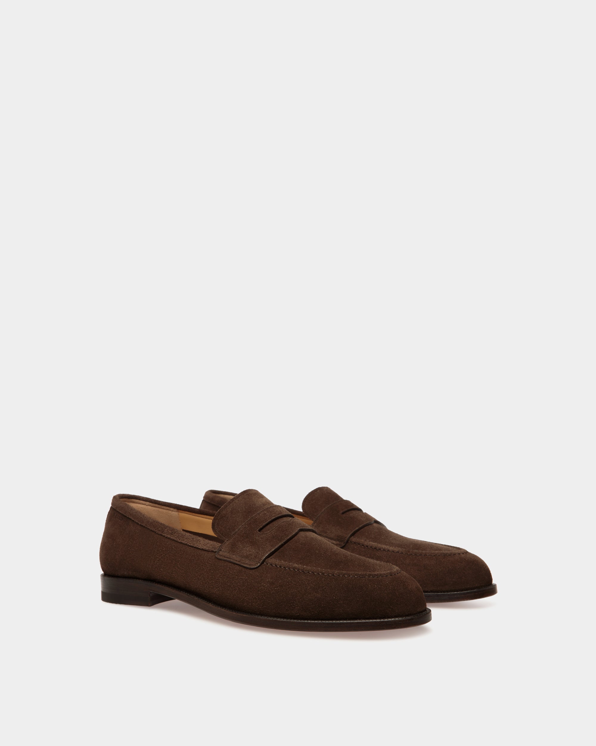 Mocassino Carl In Pelle Scamosciata Color Ebano - Uomo - Bally - 02