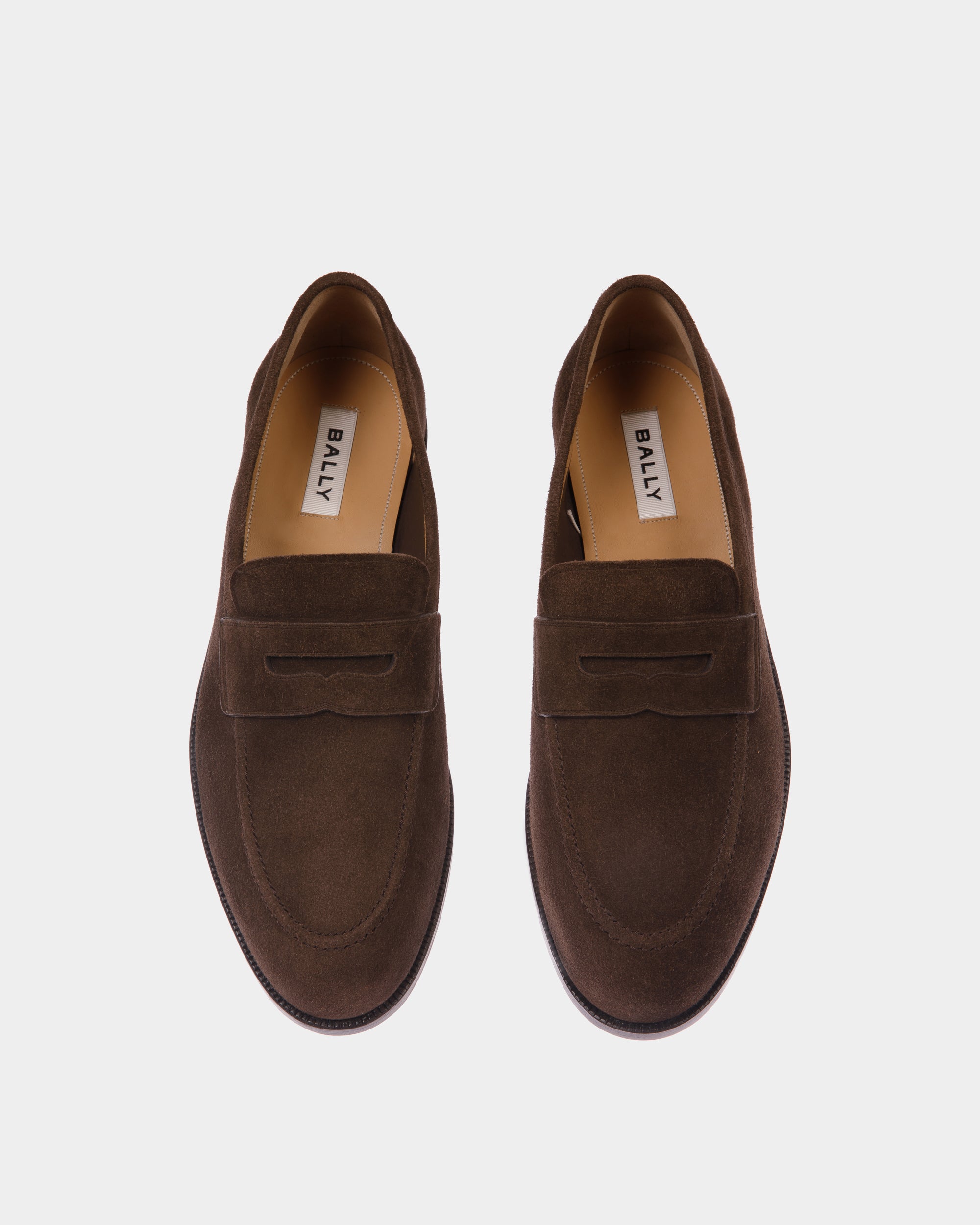 Mocassino Carl In Pelle Scamosciata Color Ebano - Uomo - Bally - 04