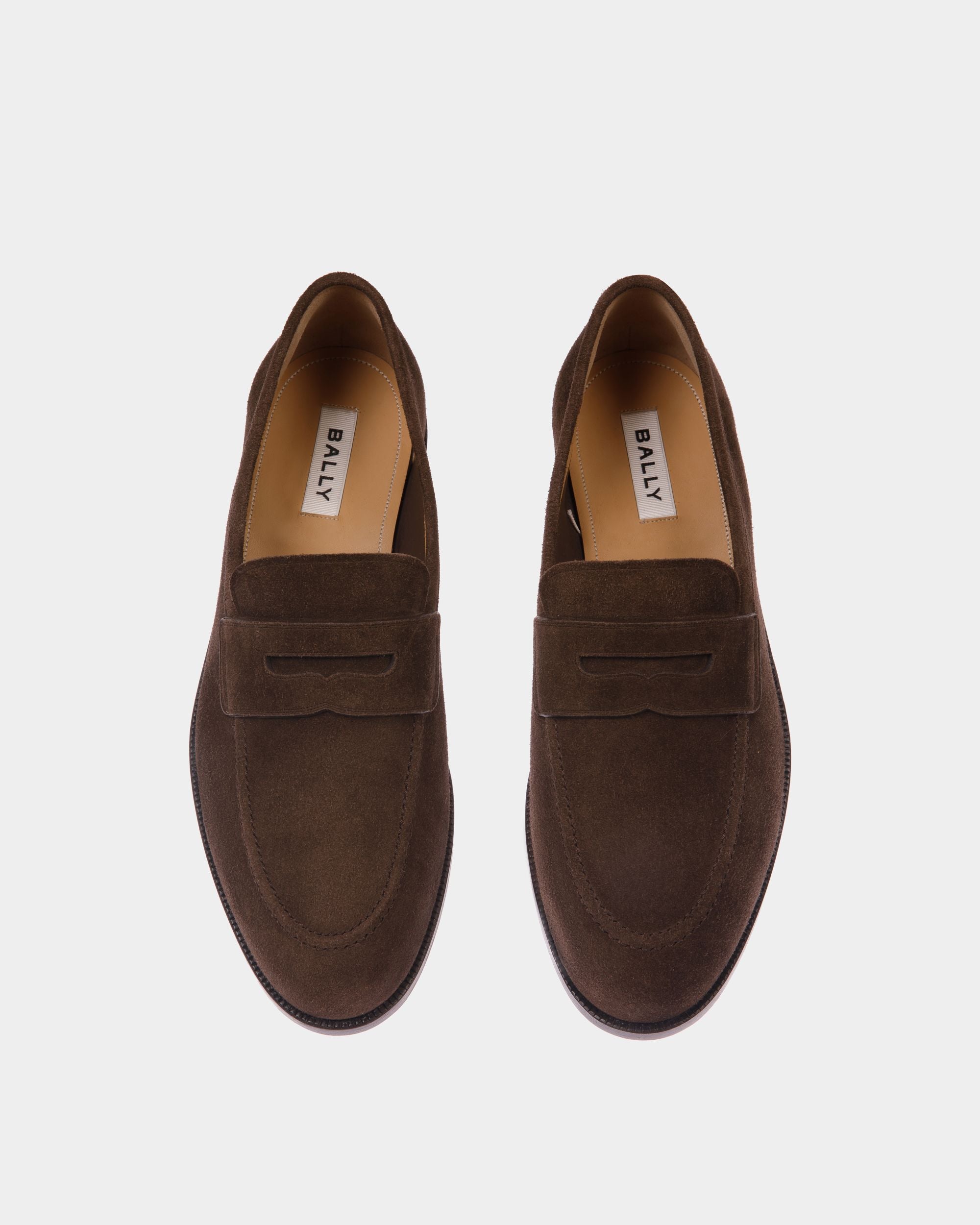 Mocassino Carl In Pelle Scamosciata Color Ebano - Uomo - Bally - 04
