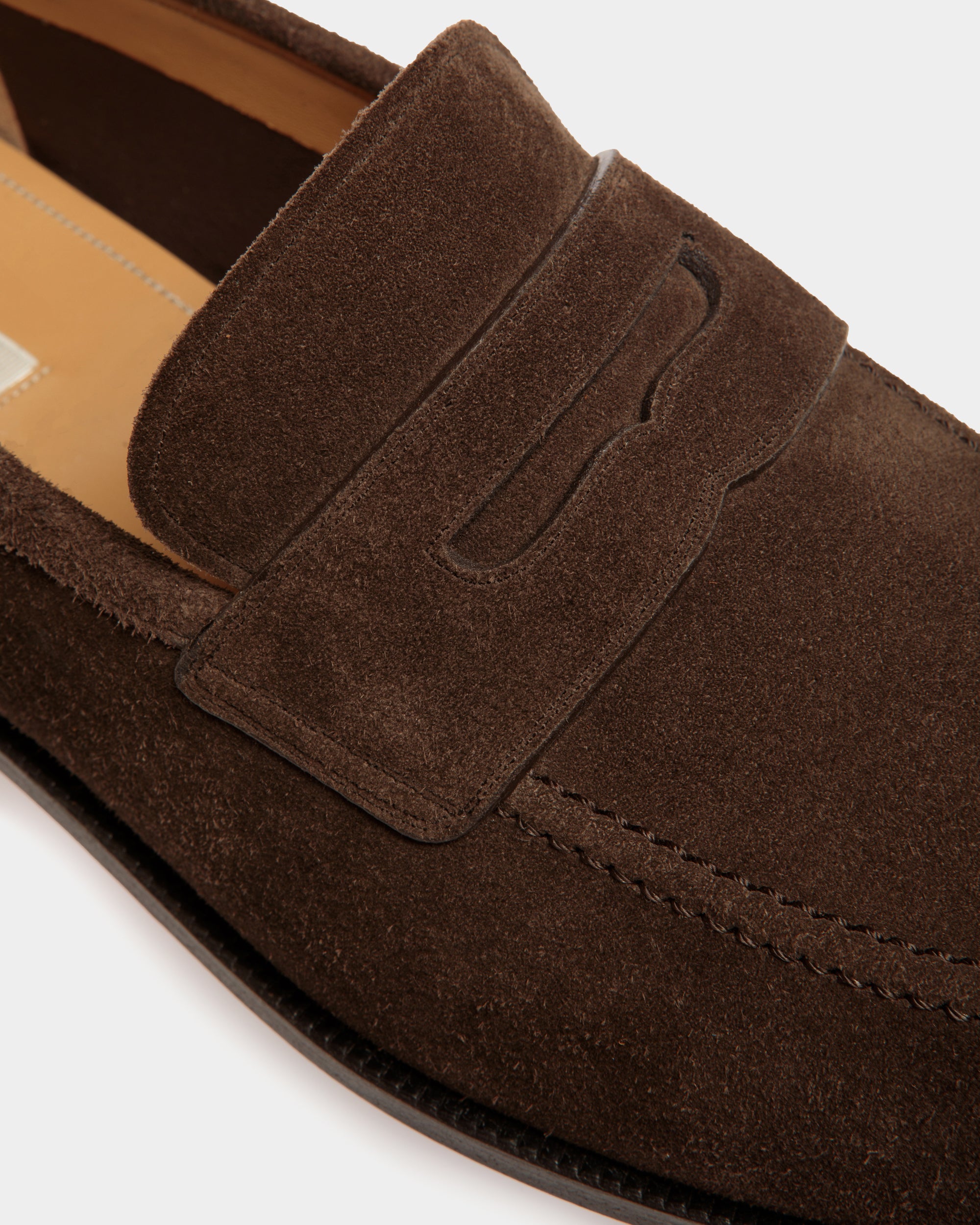Mocassino Carl In Pelle Scamosciata Color Ebano - Uomo - Bally - 05