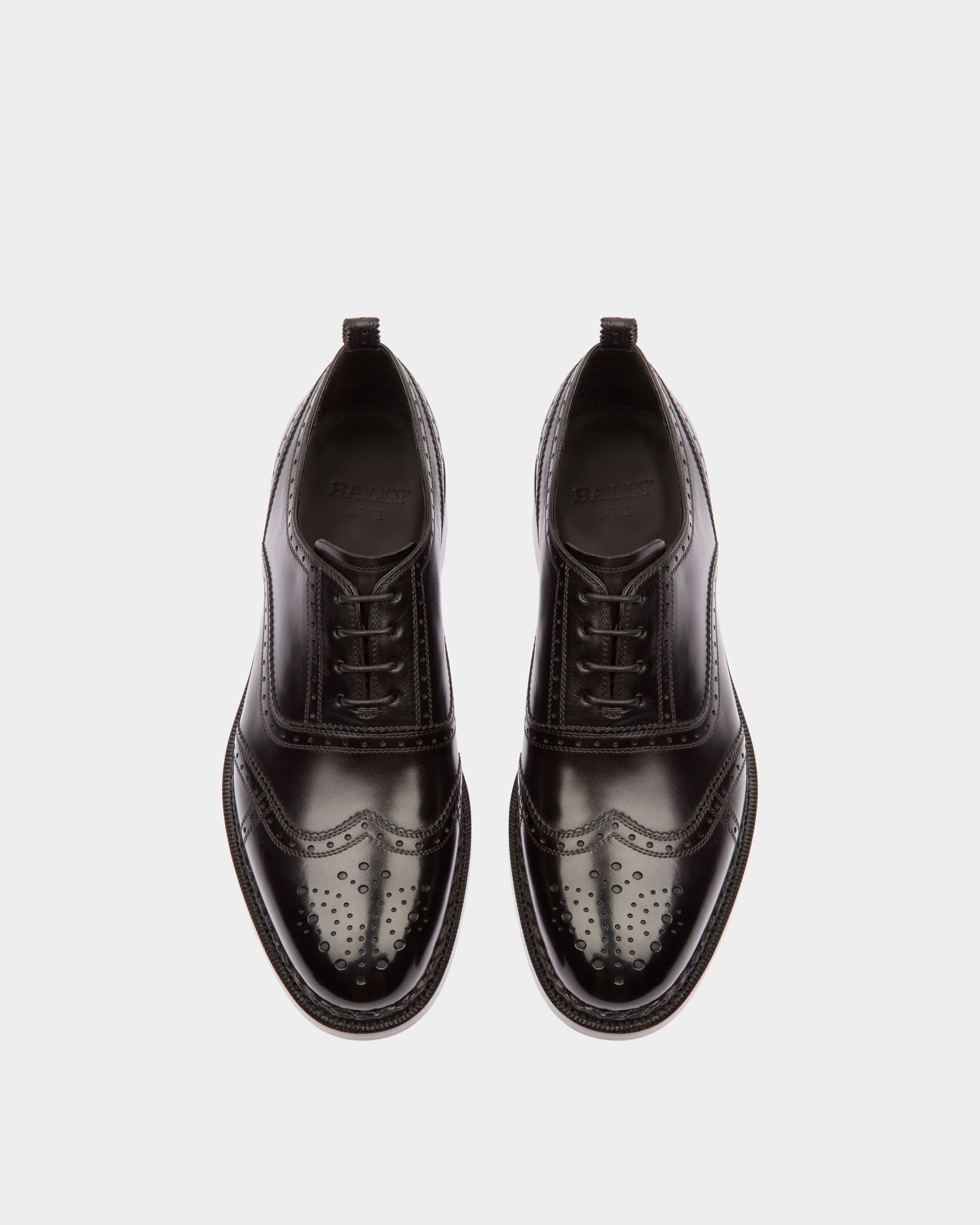 Oliver Scarpe Modello Oxford In Pelle Nera - Uomo - Bally - 02