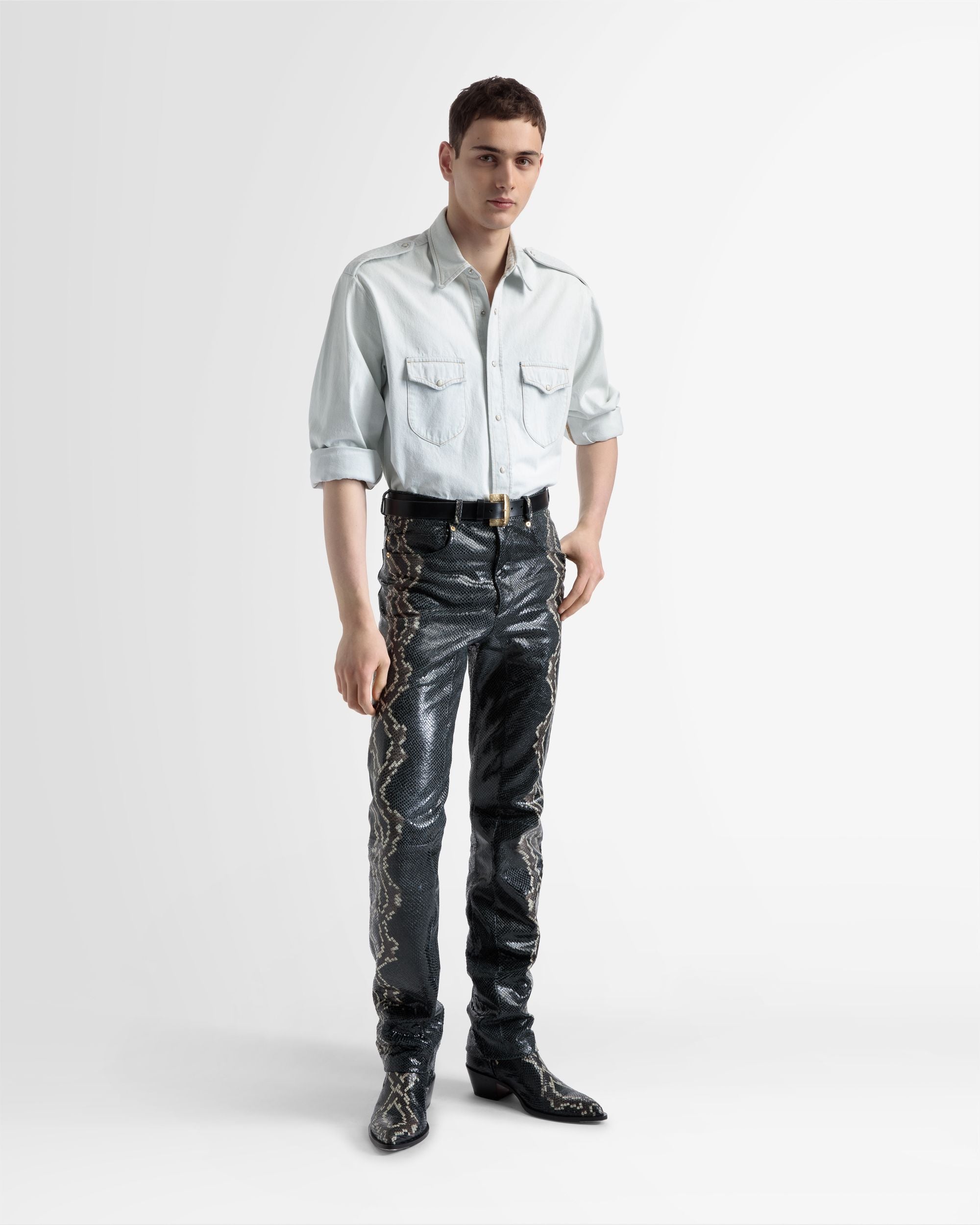 Camicia A Manica Lunga In Cotone - Uomo - Bally - 02