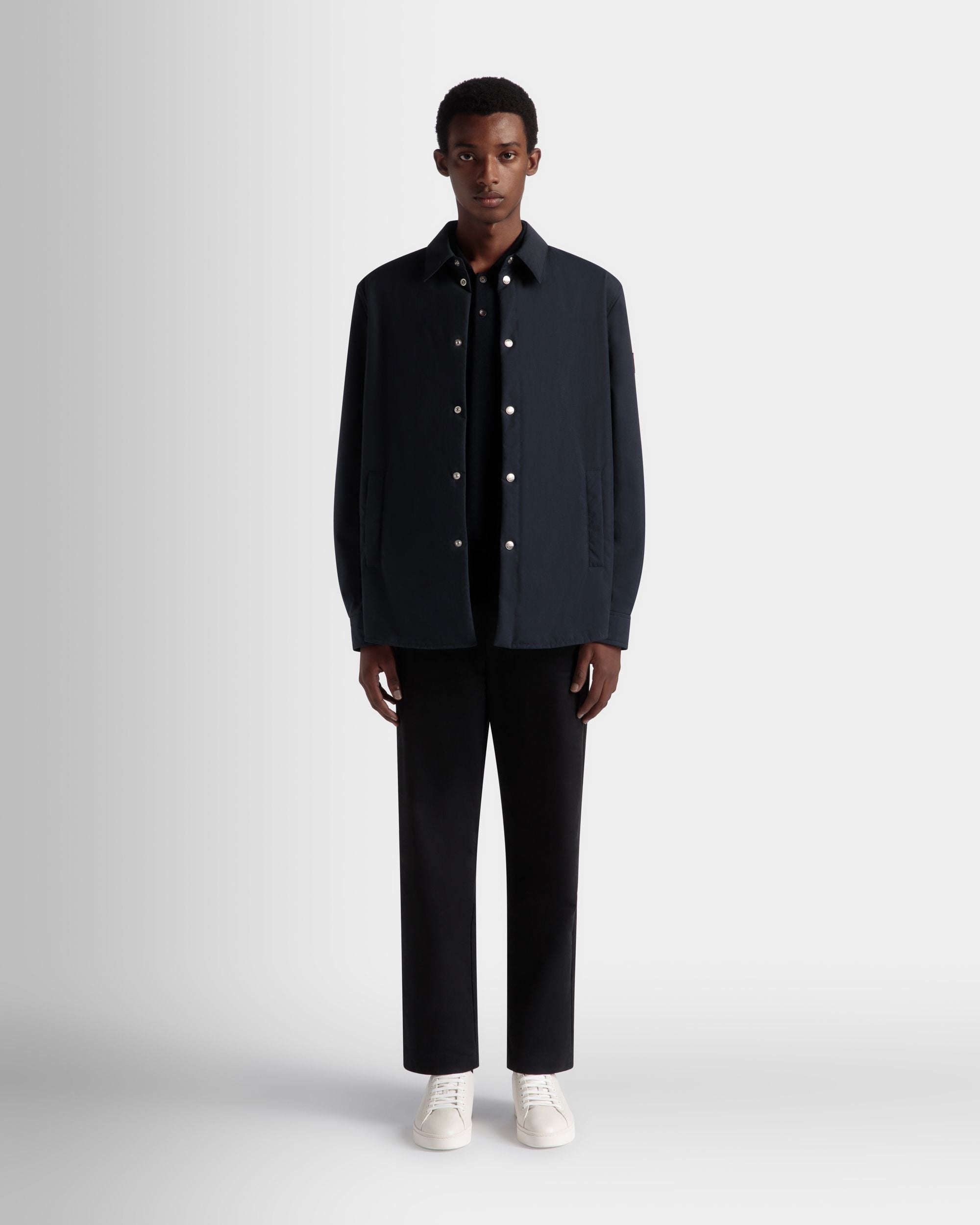 Overshirt Trapuntata In Nylon Navy Blue - Uomo - Bally - 02