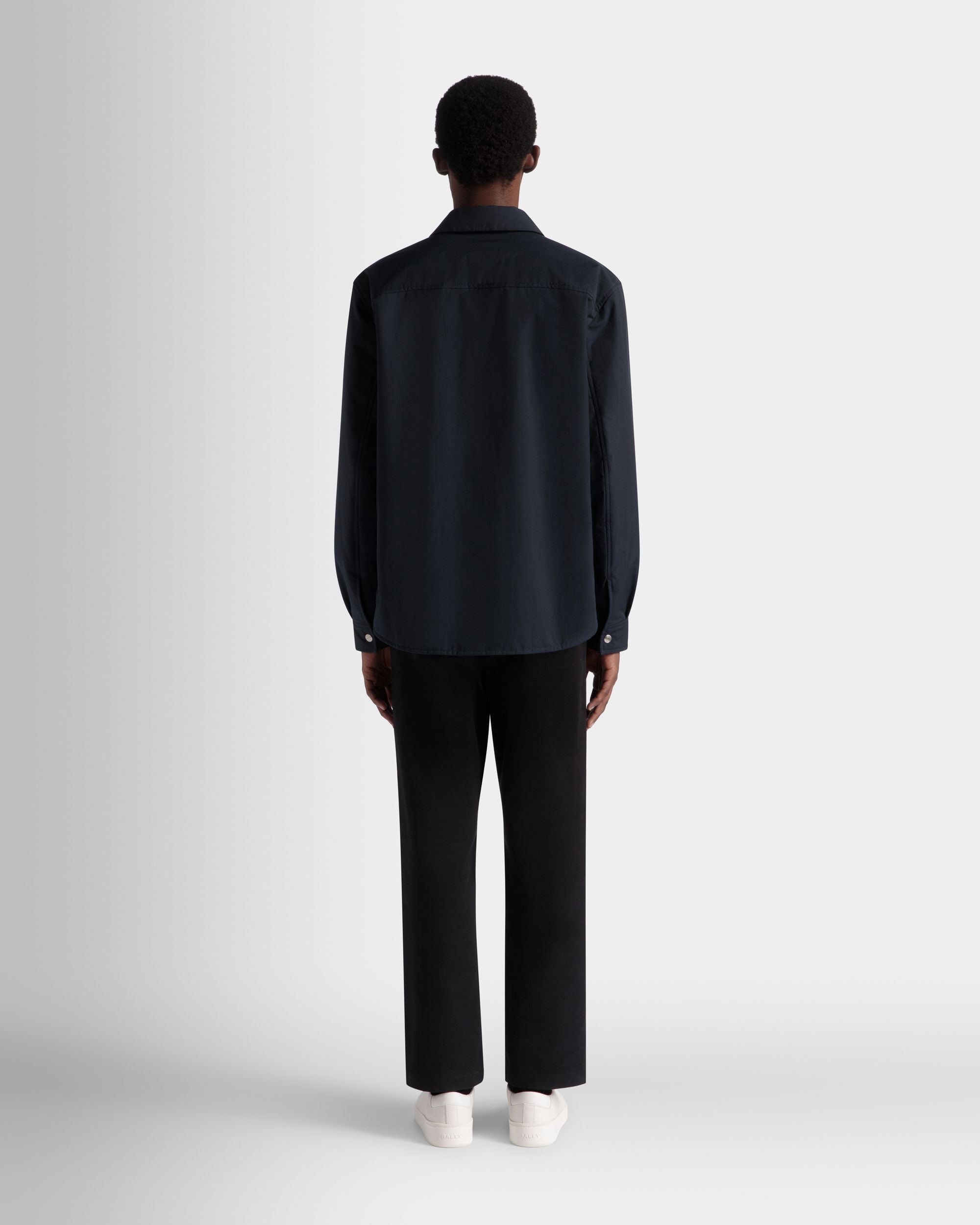 Overshirt Trapuntata In Nylon Navy Blue - Uomo - Bally - 07