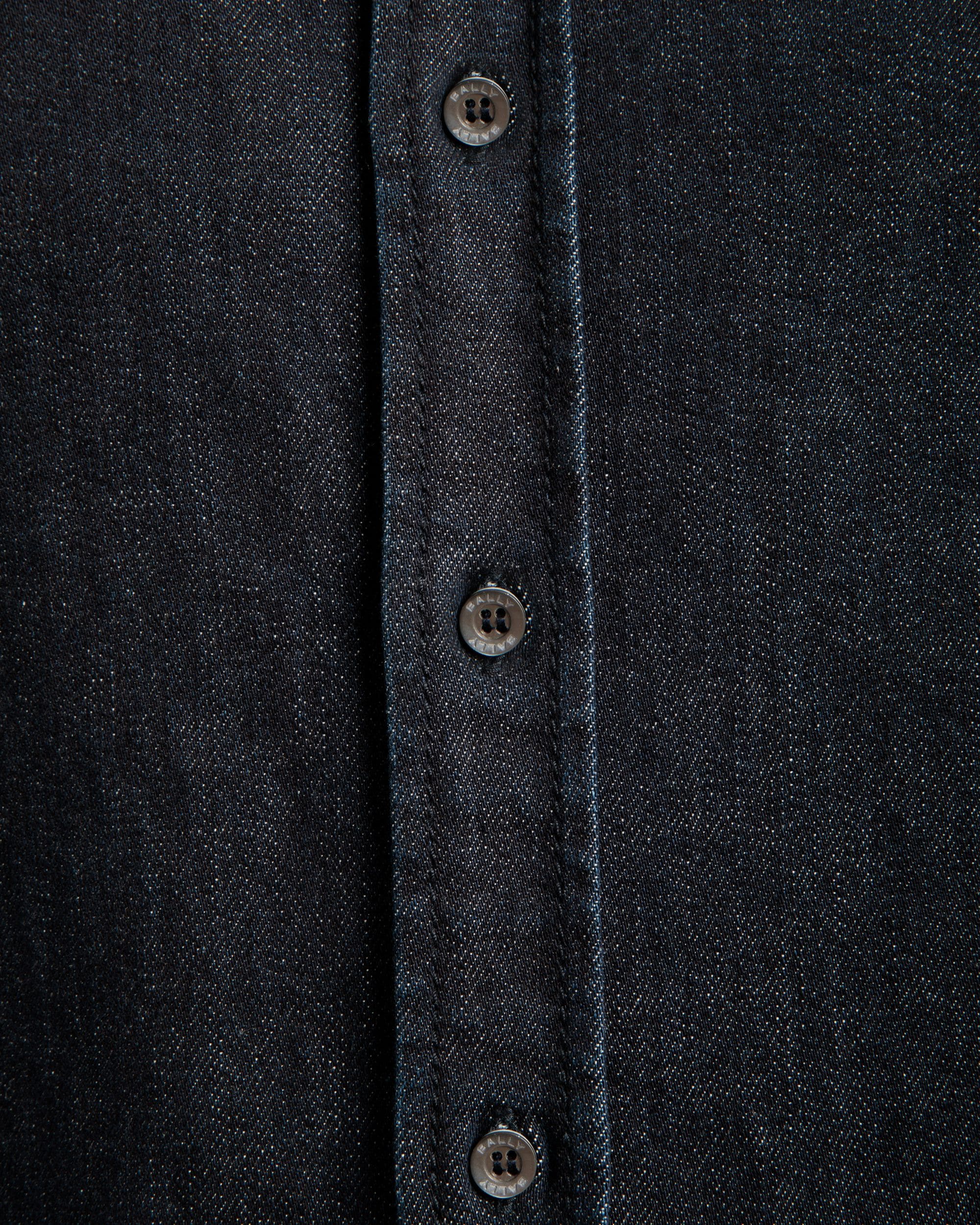 Camicia Adrien Brody Travel Collection A Maniche Lunghe In Misto Cotone Navy Blue - Uomo - Bally - 06
