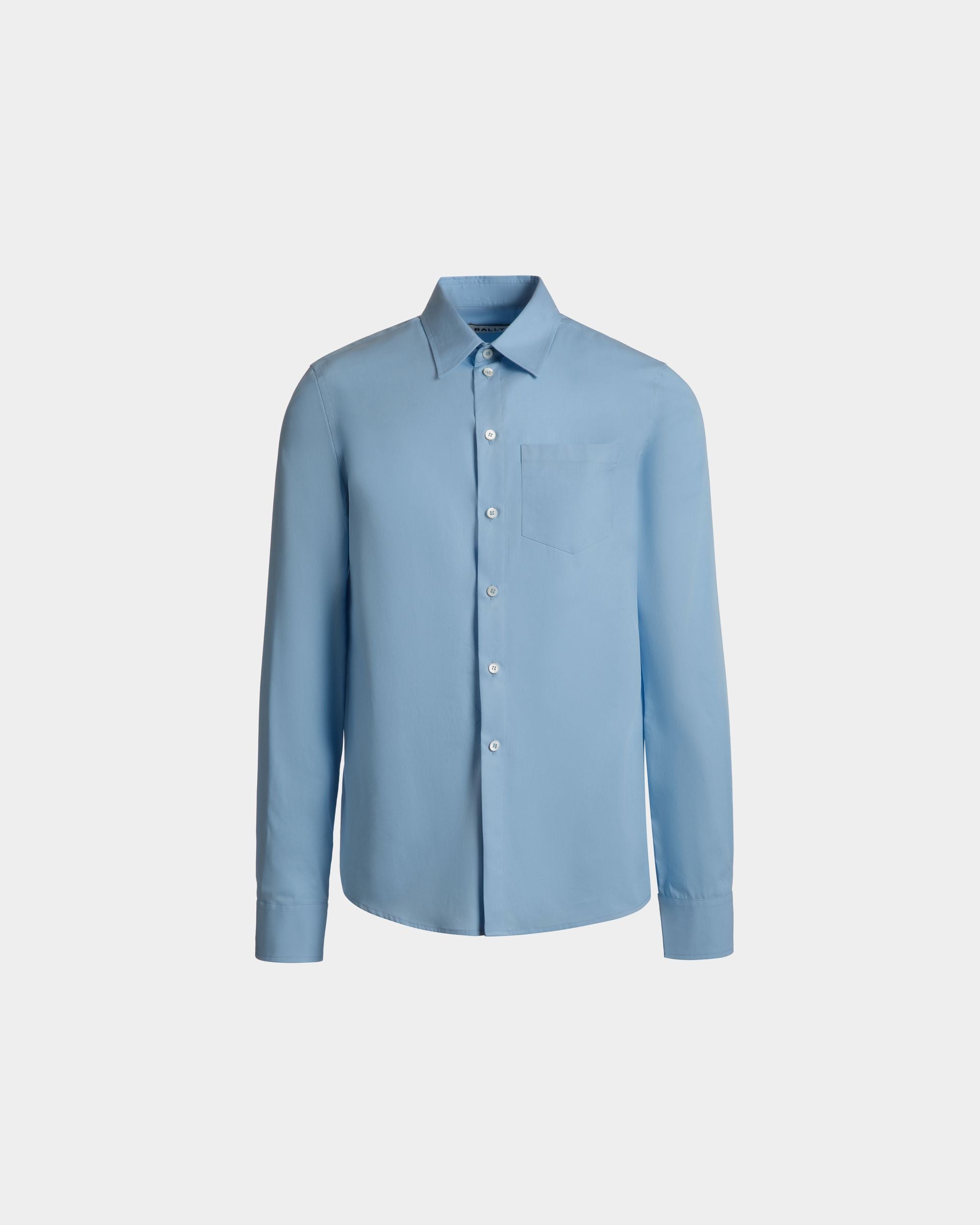 Camicia A Maniche Lunghe In Cotone Light Blue - Uomo - Bally - 01