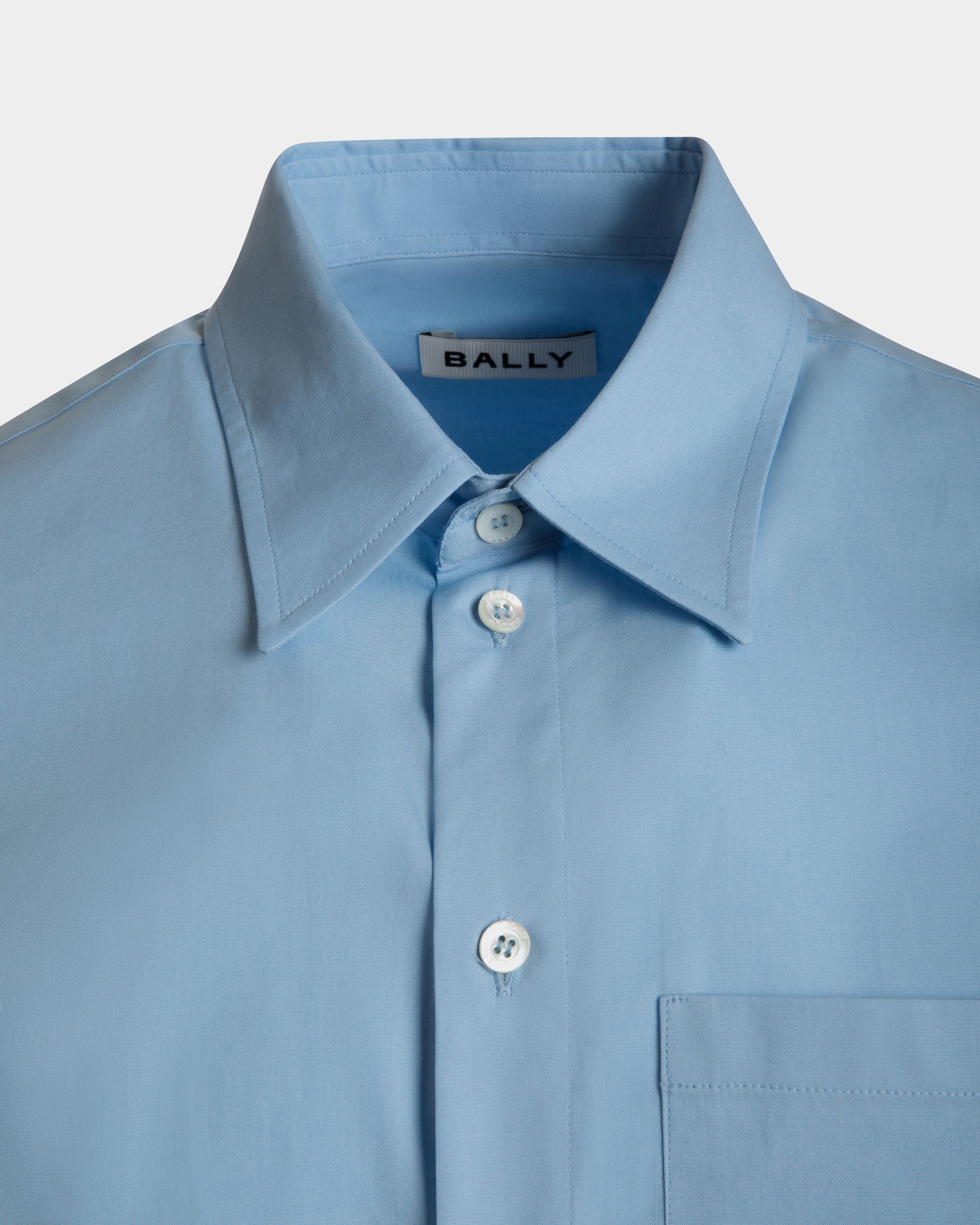 Camicia A Maniche Lunghe In Cotone Light Blue - Uomo - Bally - 04