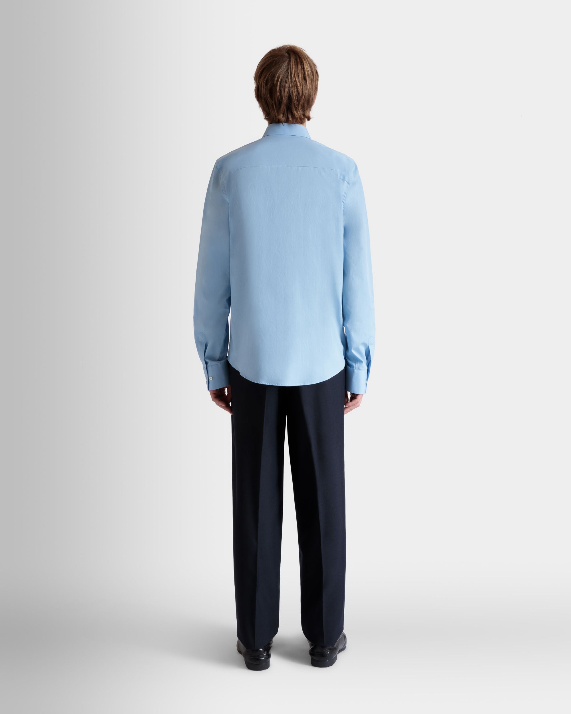 Camicia A Maniche Lunghe In Cotone Light Blue - Uomo - Bally - 07