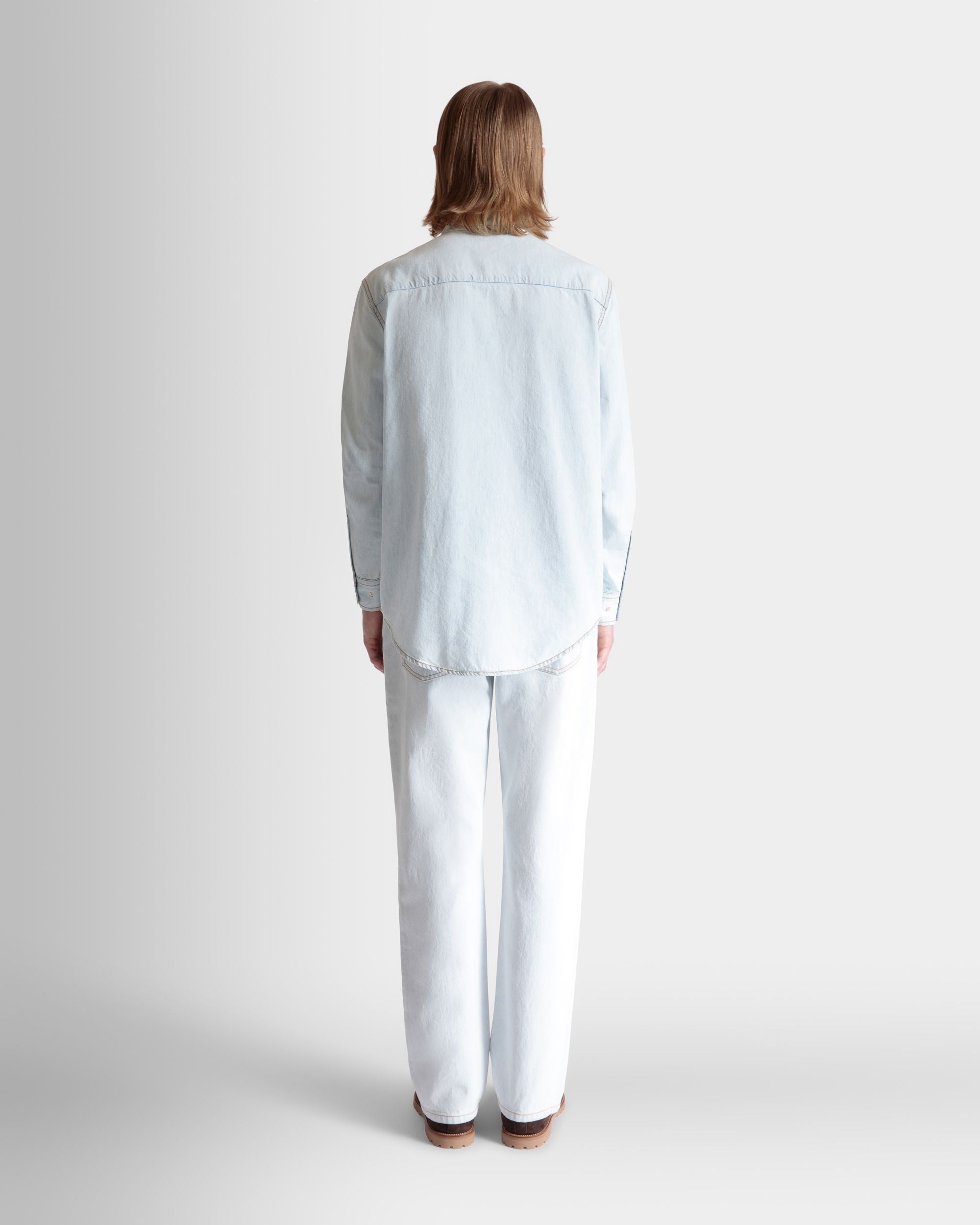 Camicia A Maniche Lunghe In Cotone Light Blue - Uomo - Bally - 06