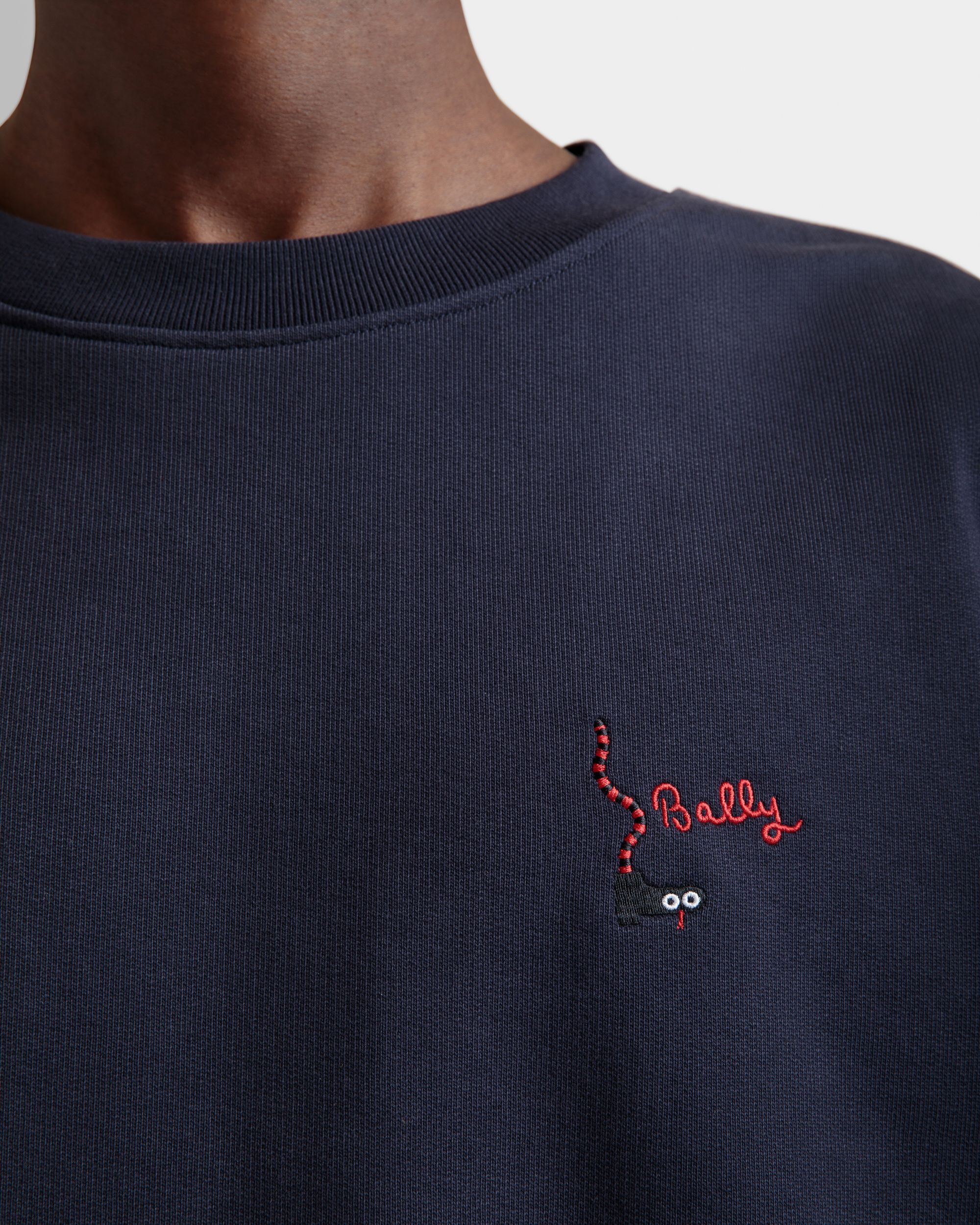 Felpa Girocollo In Cotone Navy Blue - Uomo - Bally - 03