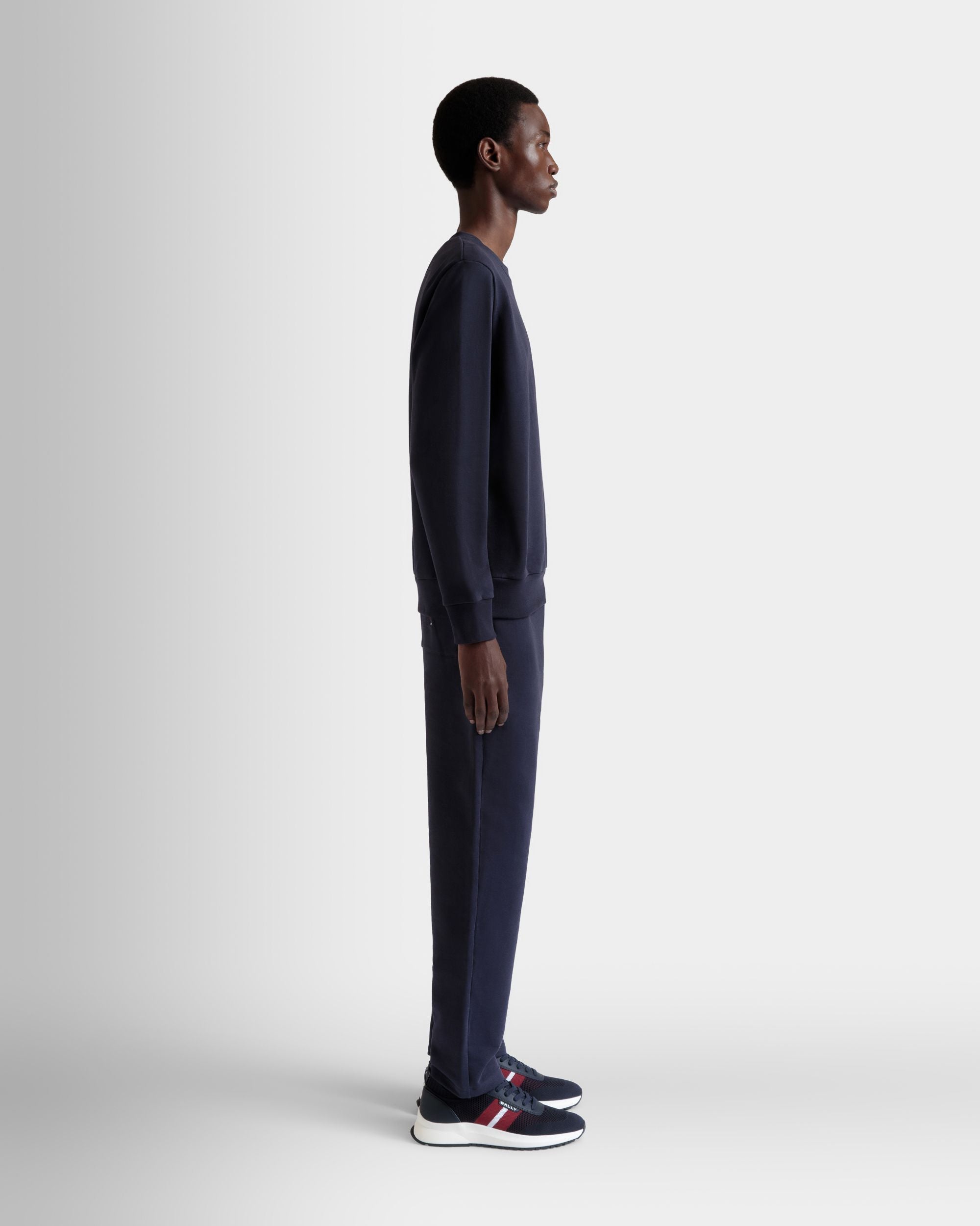 Felpa Girocollo In Cotone Navy Blue - Uomo - Bally - 05
