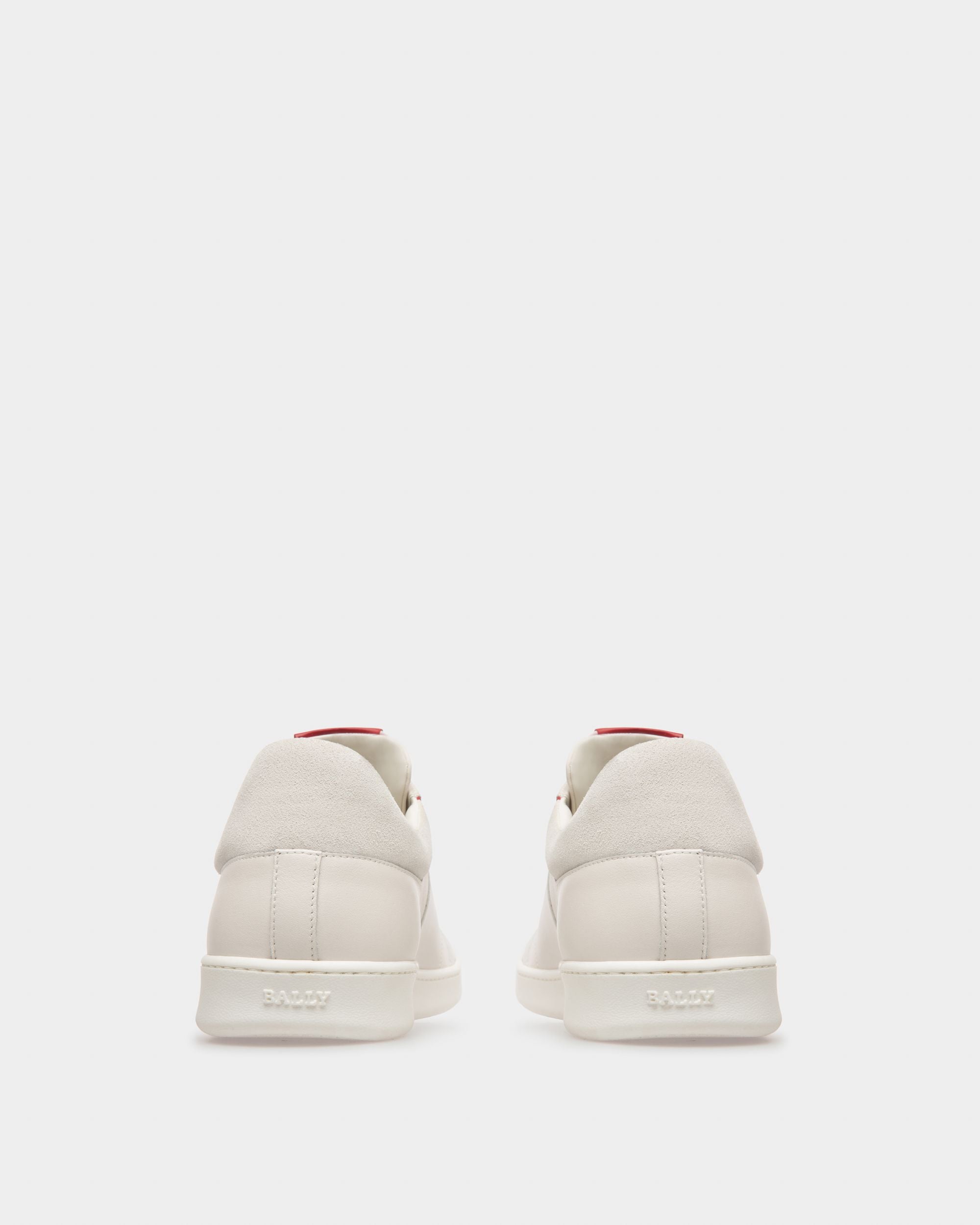 Wallys Sneakers In Pelle E Camoscio Bianco E Rosso - Uomo - Bally - 04