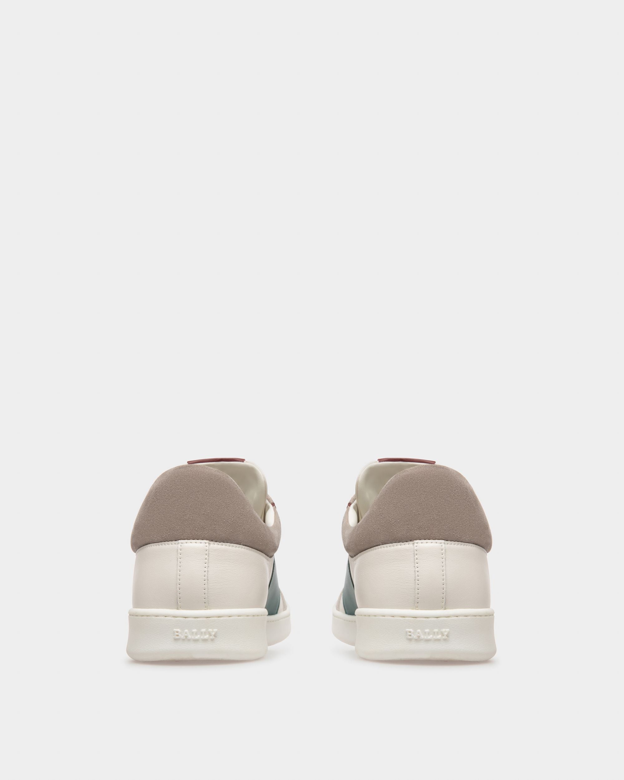 Wallys Sneaker In Pelle E Suede Bianco E Grigio - Uomo - Bally - 04