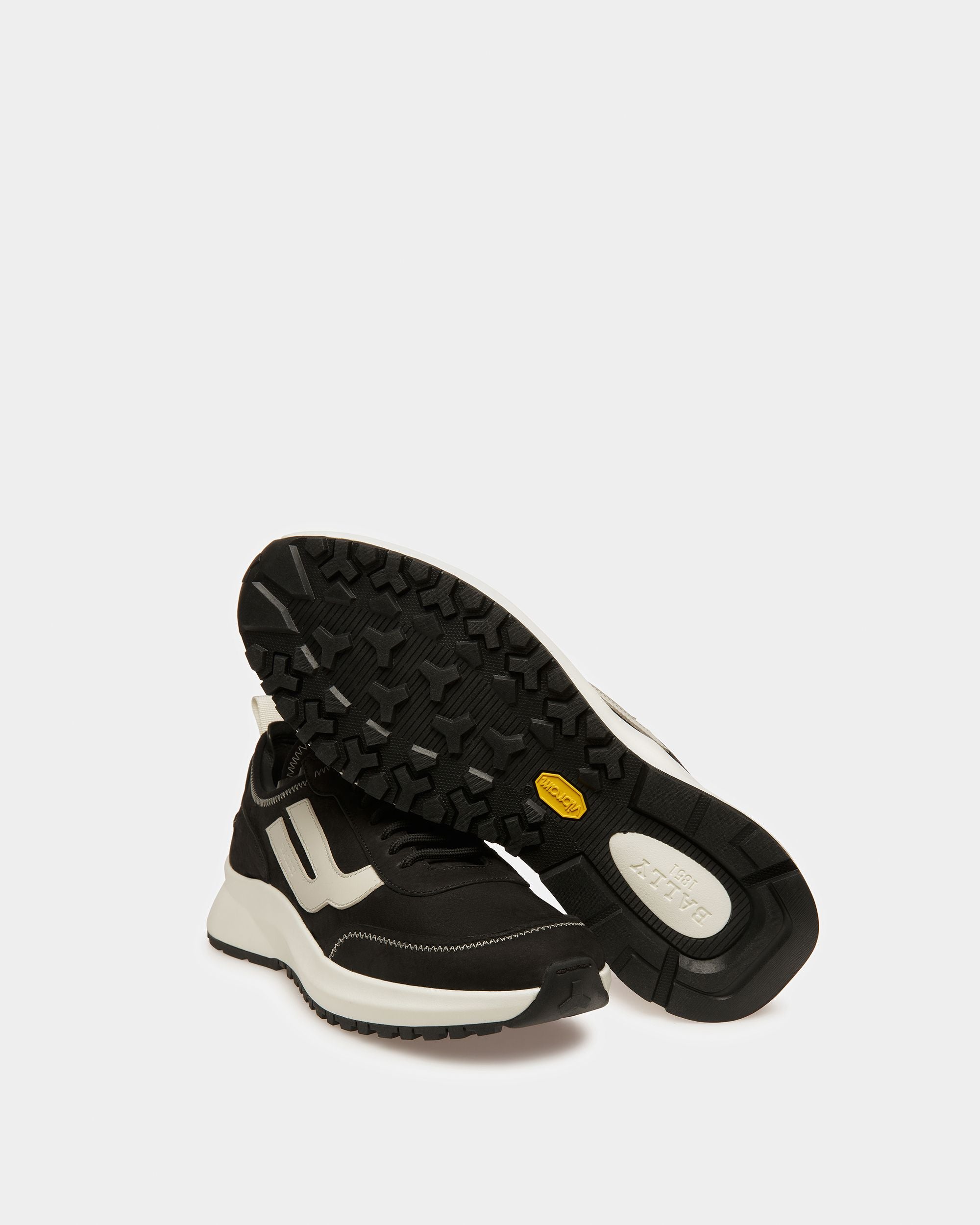Darys Sneaker In Pelle Nera E Bianco Cipria - Uomo - Bally - 04