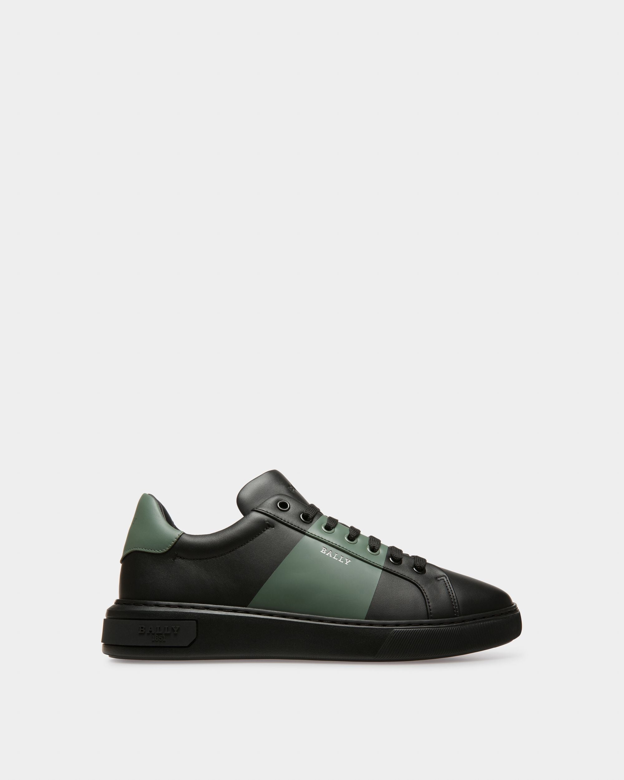 Mitty Sneaker In Pelle Nera E Verde - Uomo - Bally - 01