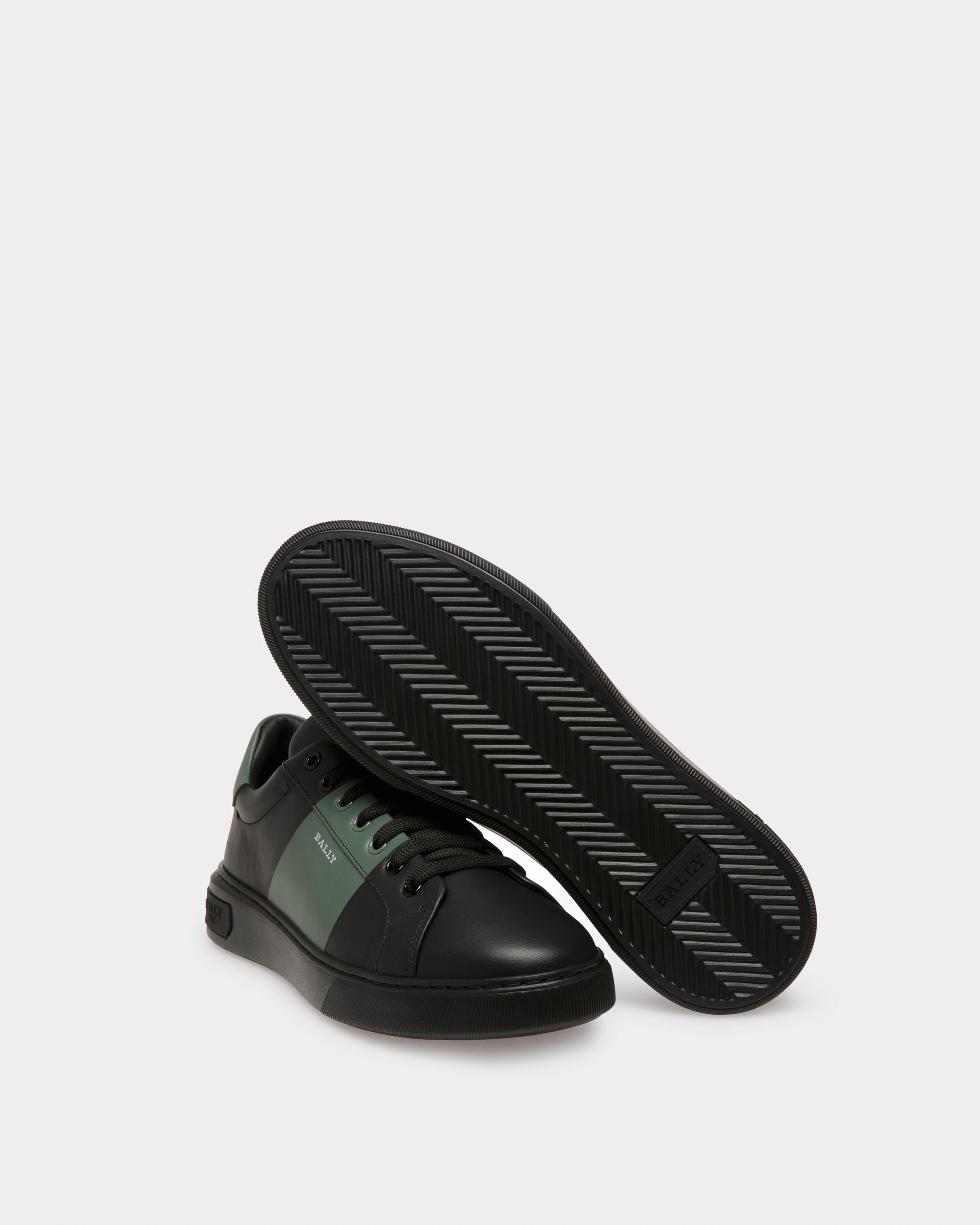 Mitty Sneaker In Pelle Nera E Verde - Uomo - Bally - 05