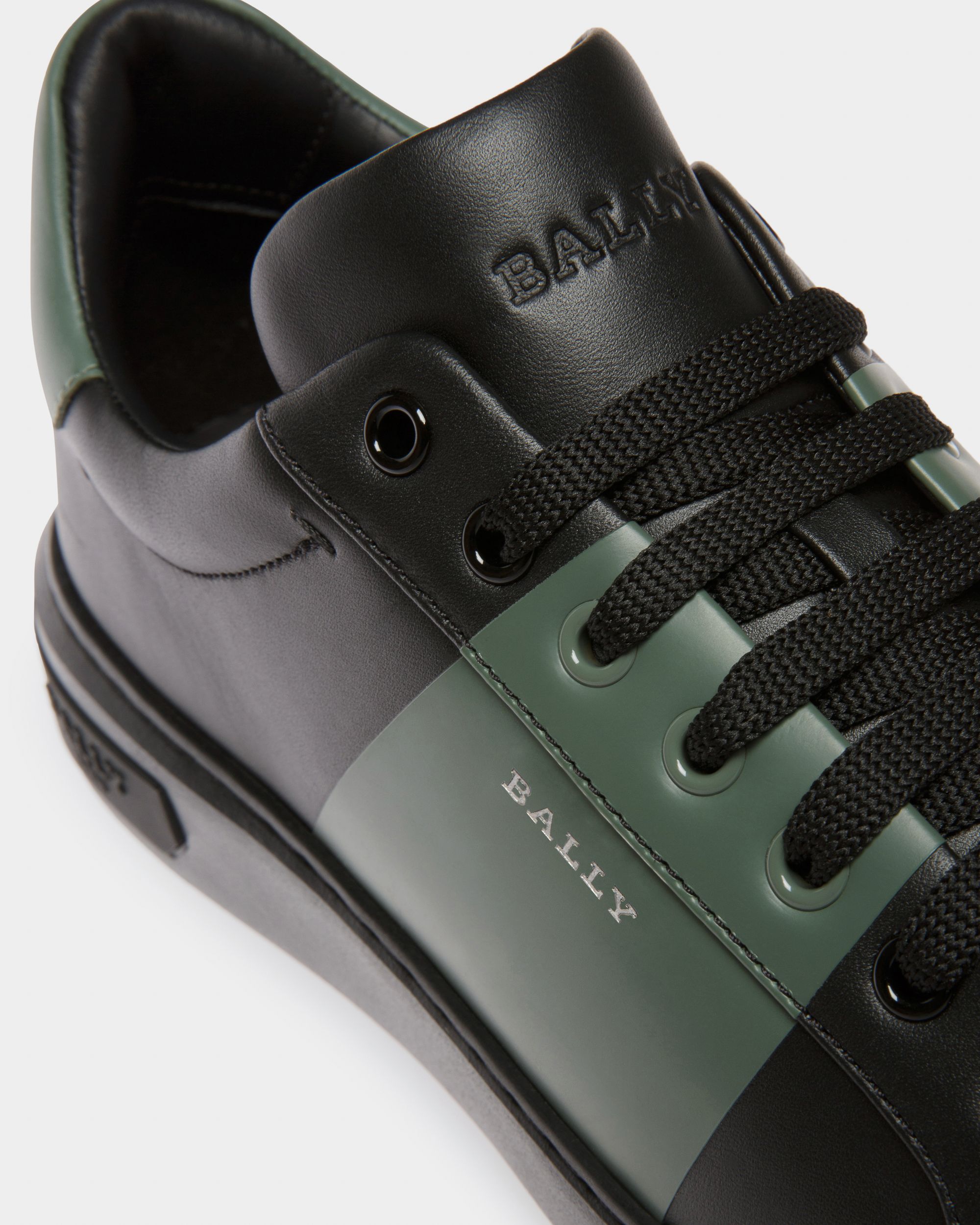 Mitty Sneaker In Pelle Nera E Verde - Uomo - Bally - 06