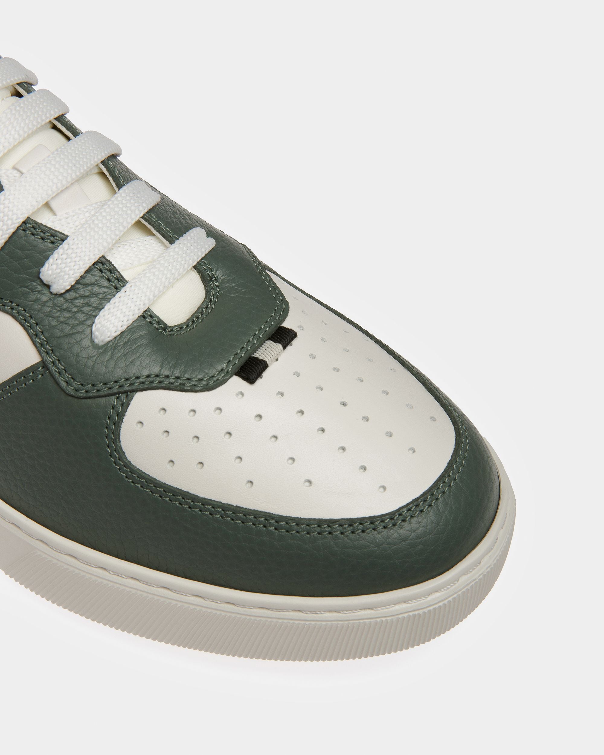 Mark Sneaker In Pelle E Tessuto Verde Salvia E Bianco - Uomo - Bally - 06