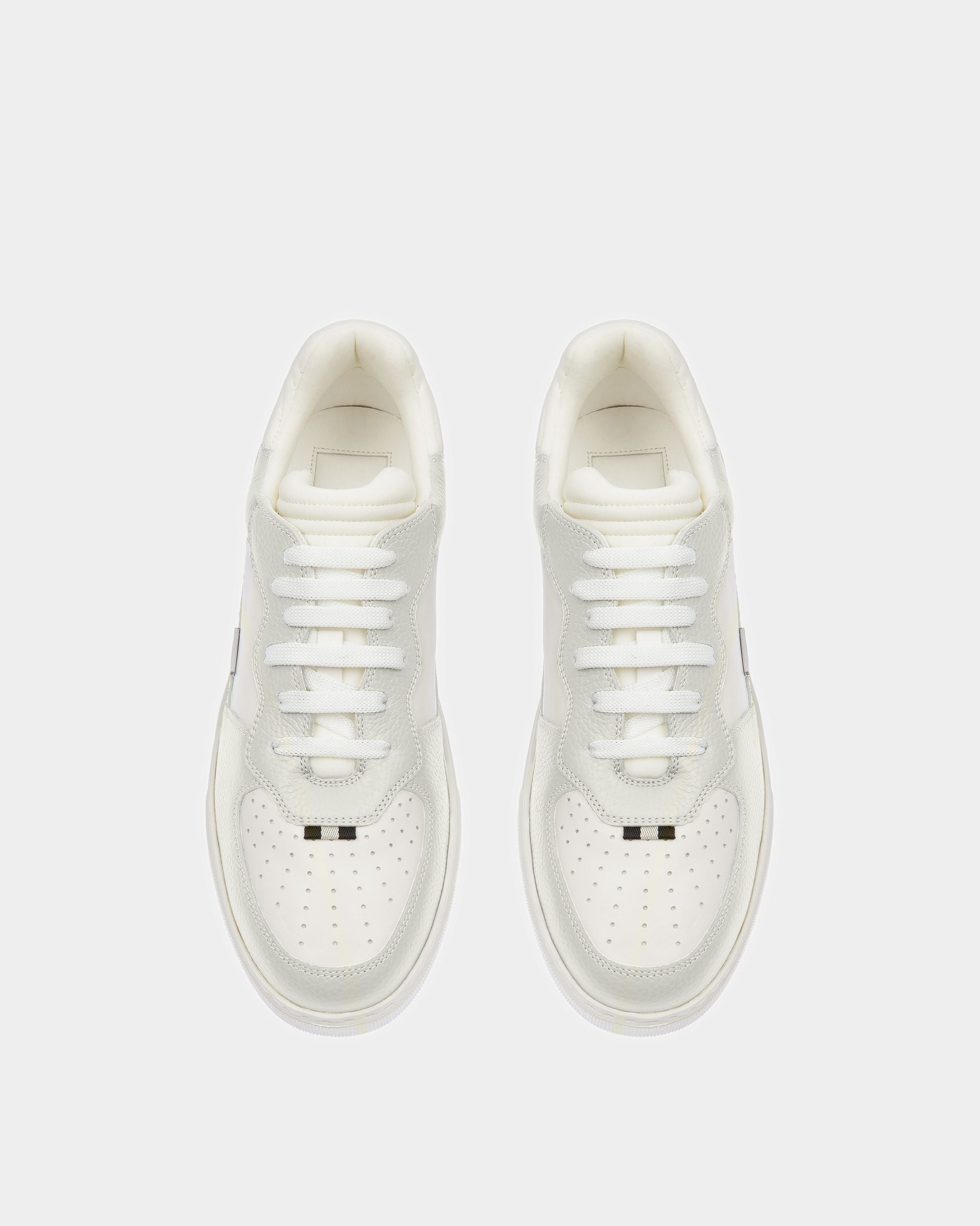 Mark Sneaker In Pelle E Tessuto Bianco - Uomo - Bally - 02