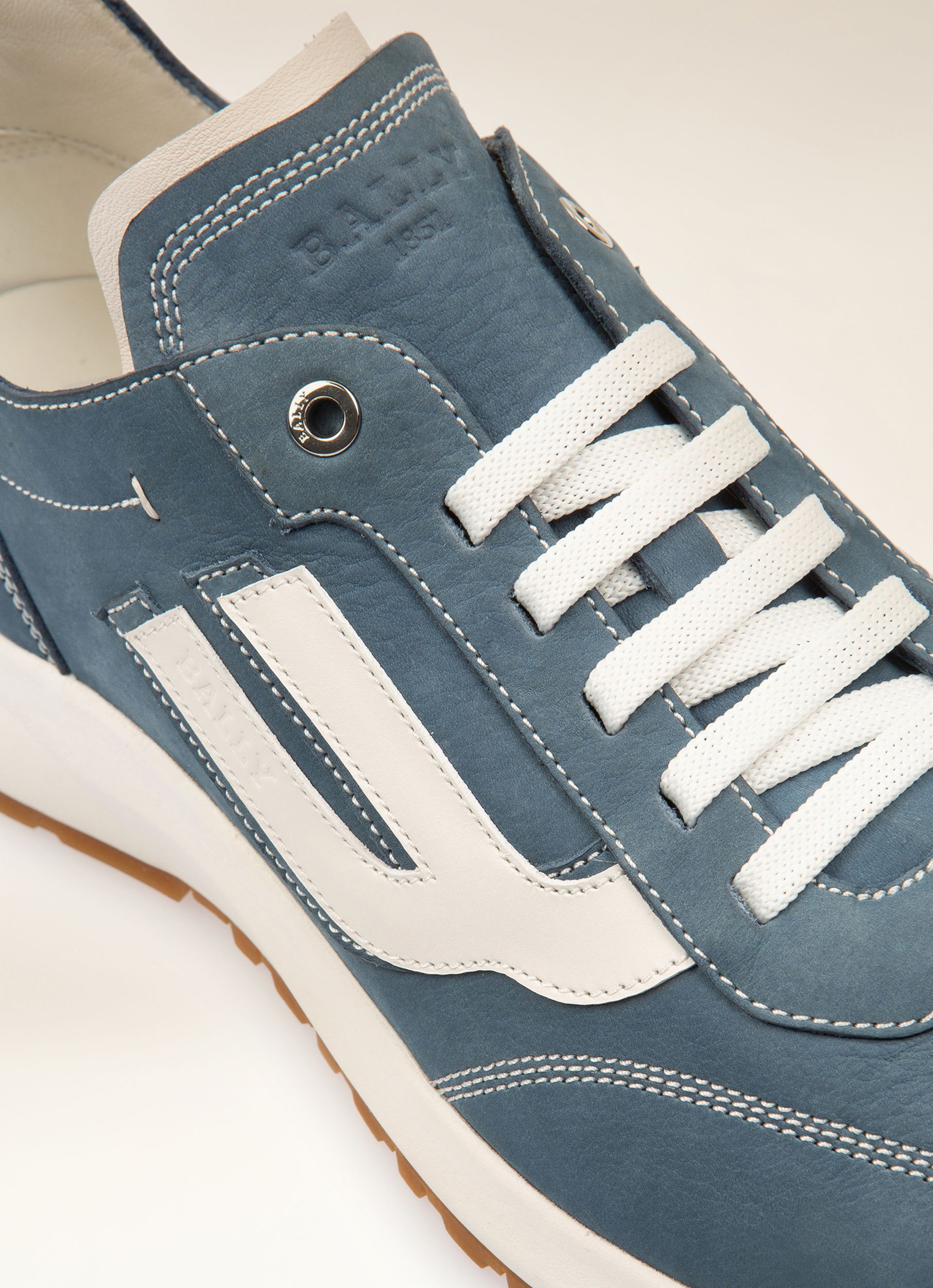 Demyl Sneaker In Pelle Blu E Bianca - Uomo - Bally - 02