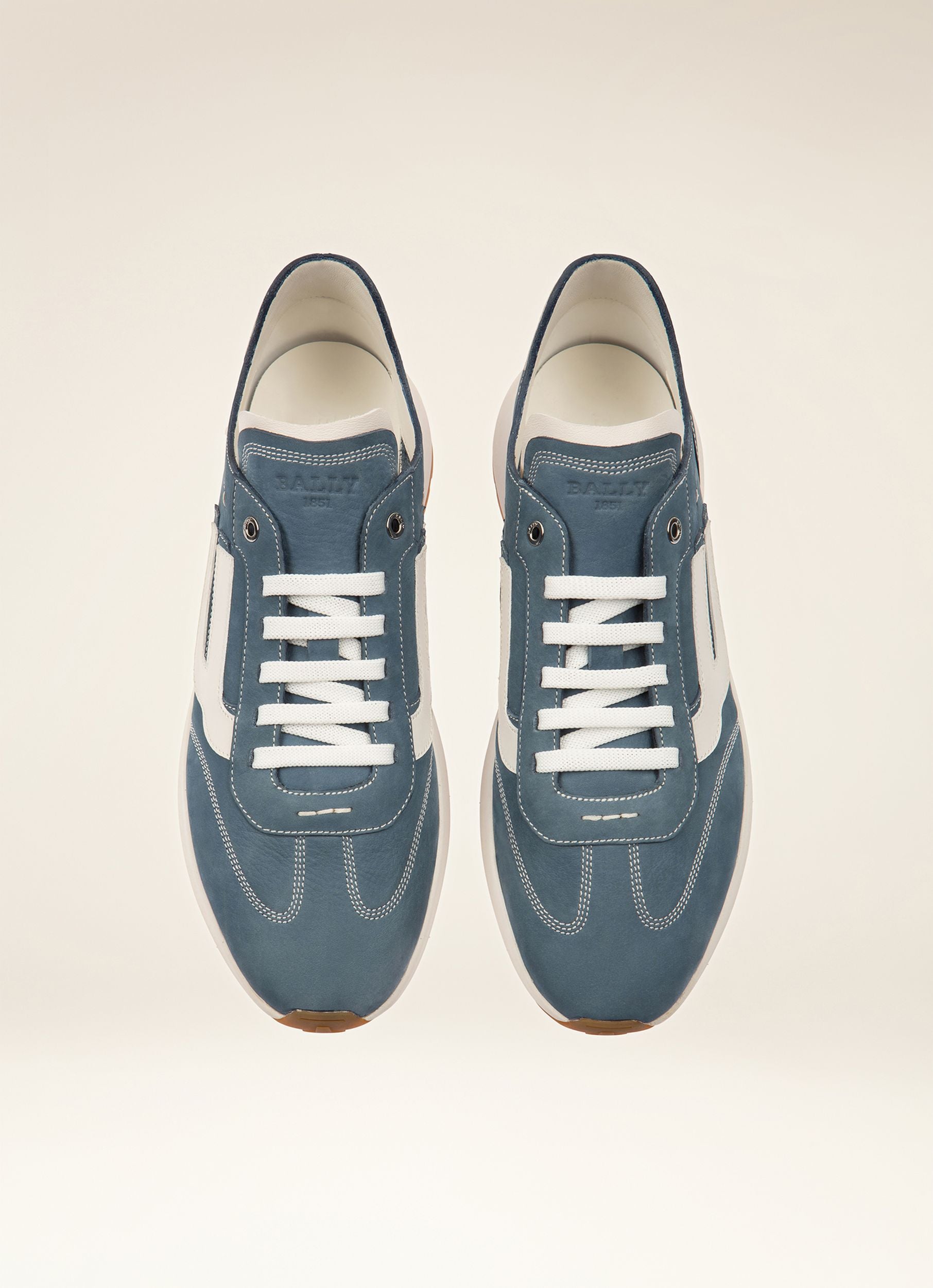 Demyl Sneaker In Pelle Blu E Bianca - Uomo - Bally - 04