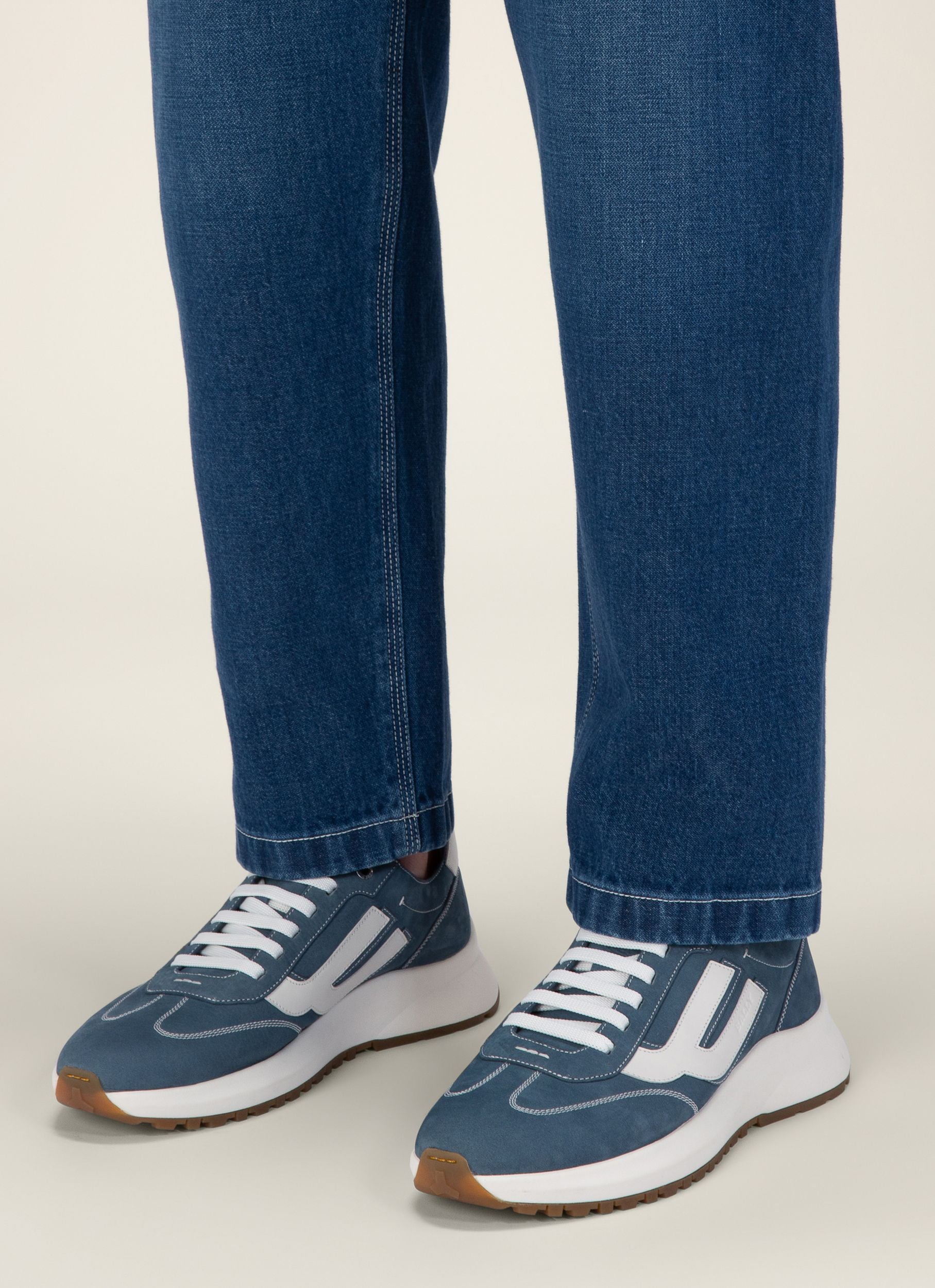 Demyl Sneaker In Pelle Blu E Bianca - Uomo - Bally - 05