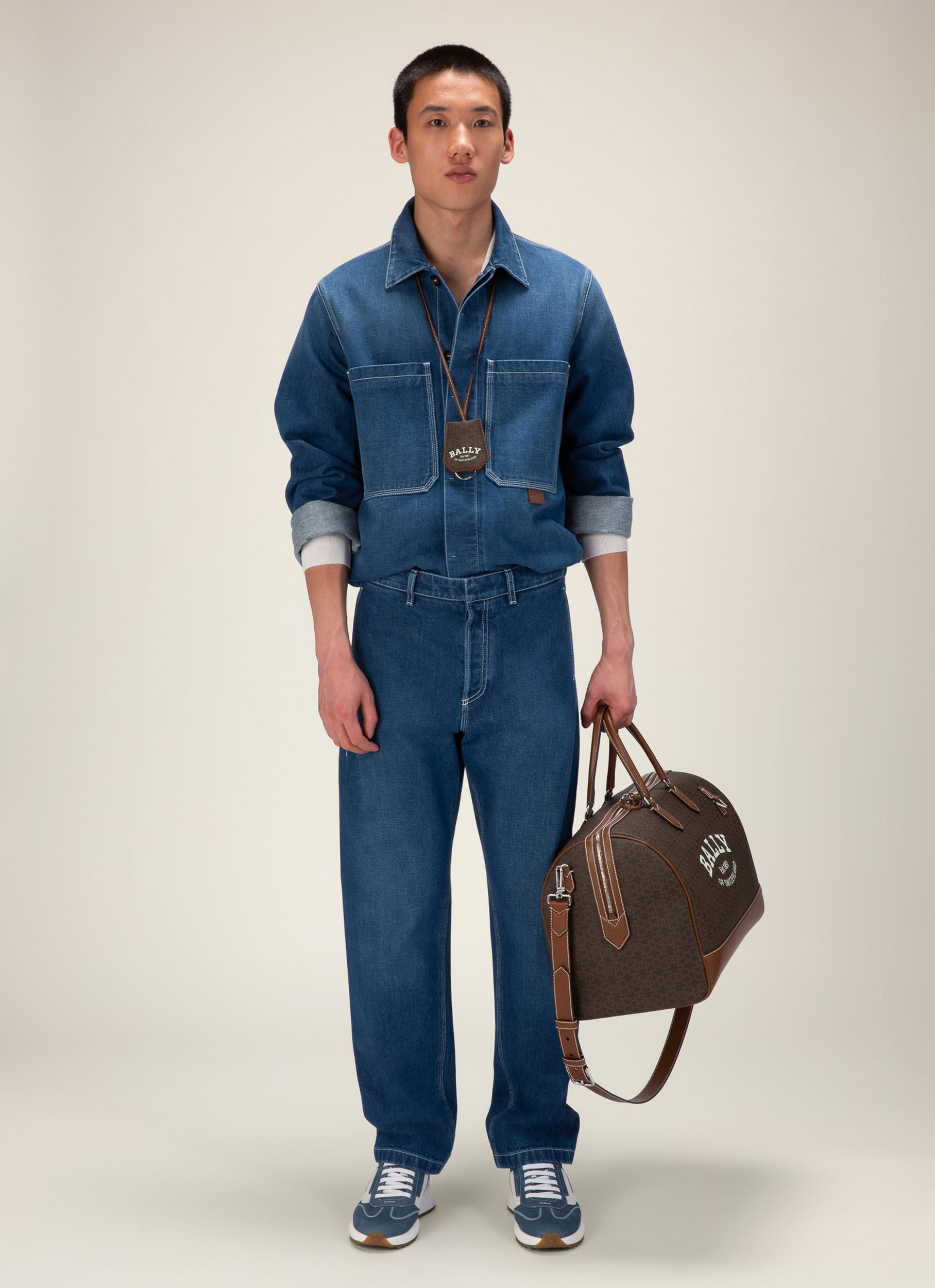 Demyl Sneaker In Pelle Blu E Bianca - Uomo - Bally - 06
