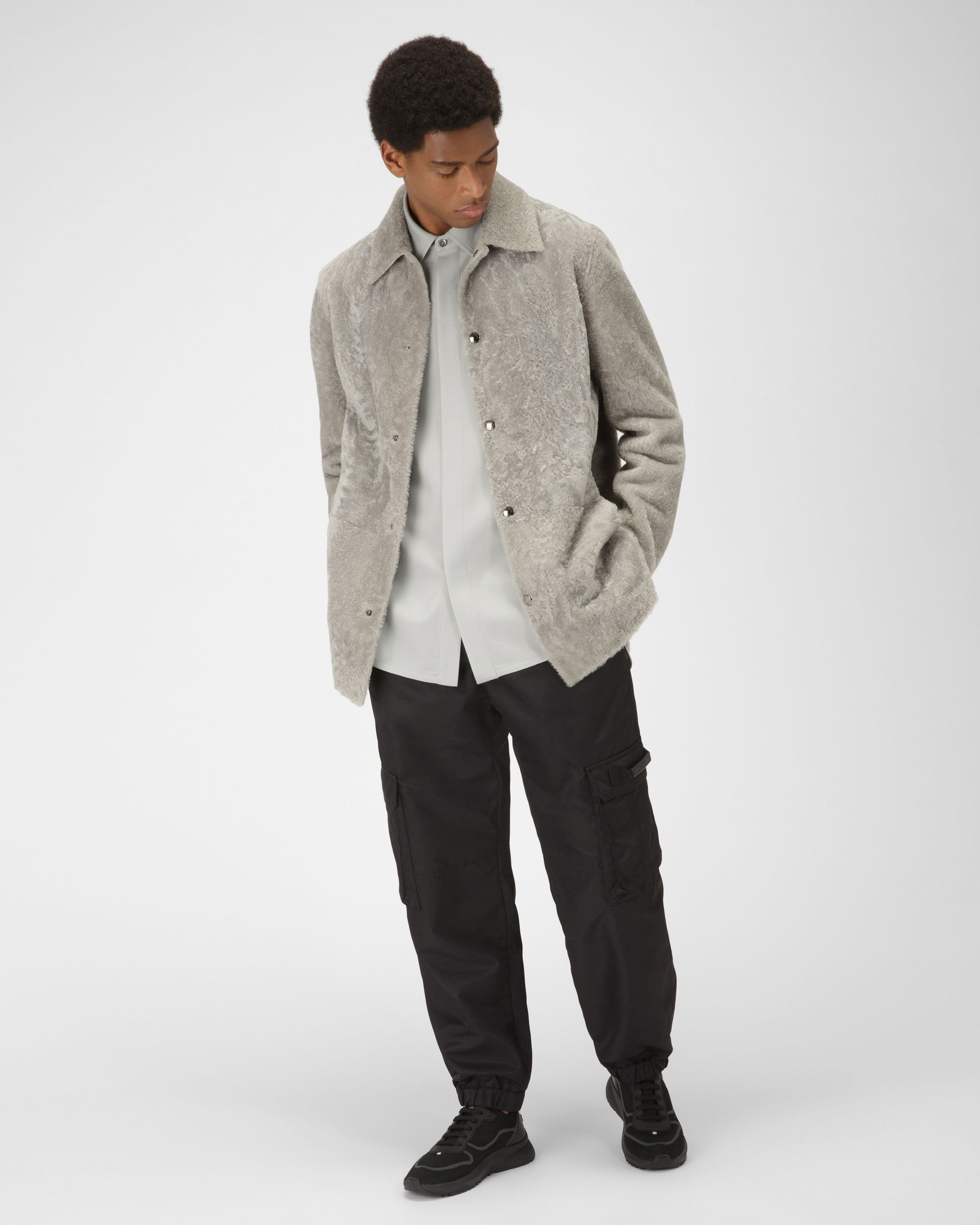 Sneaker Davyn In Mesh E Pelle Neri - Uomo - Bally - 02