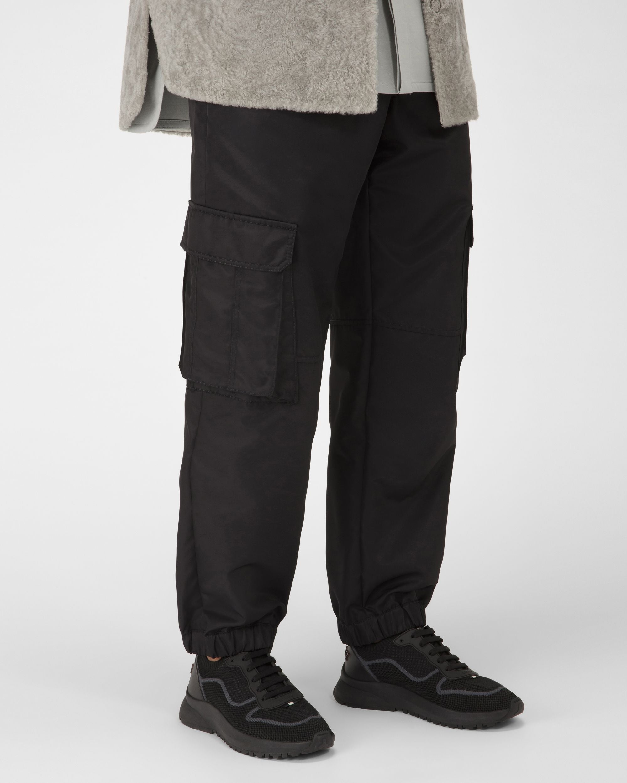 Sneaker Davyn In Mesh E Pelle Neri - Uomo - Bally - 04