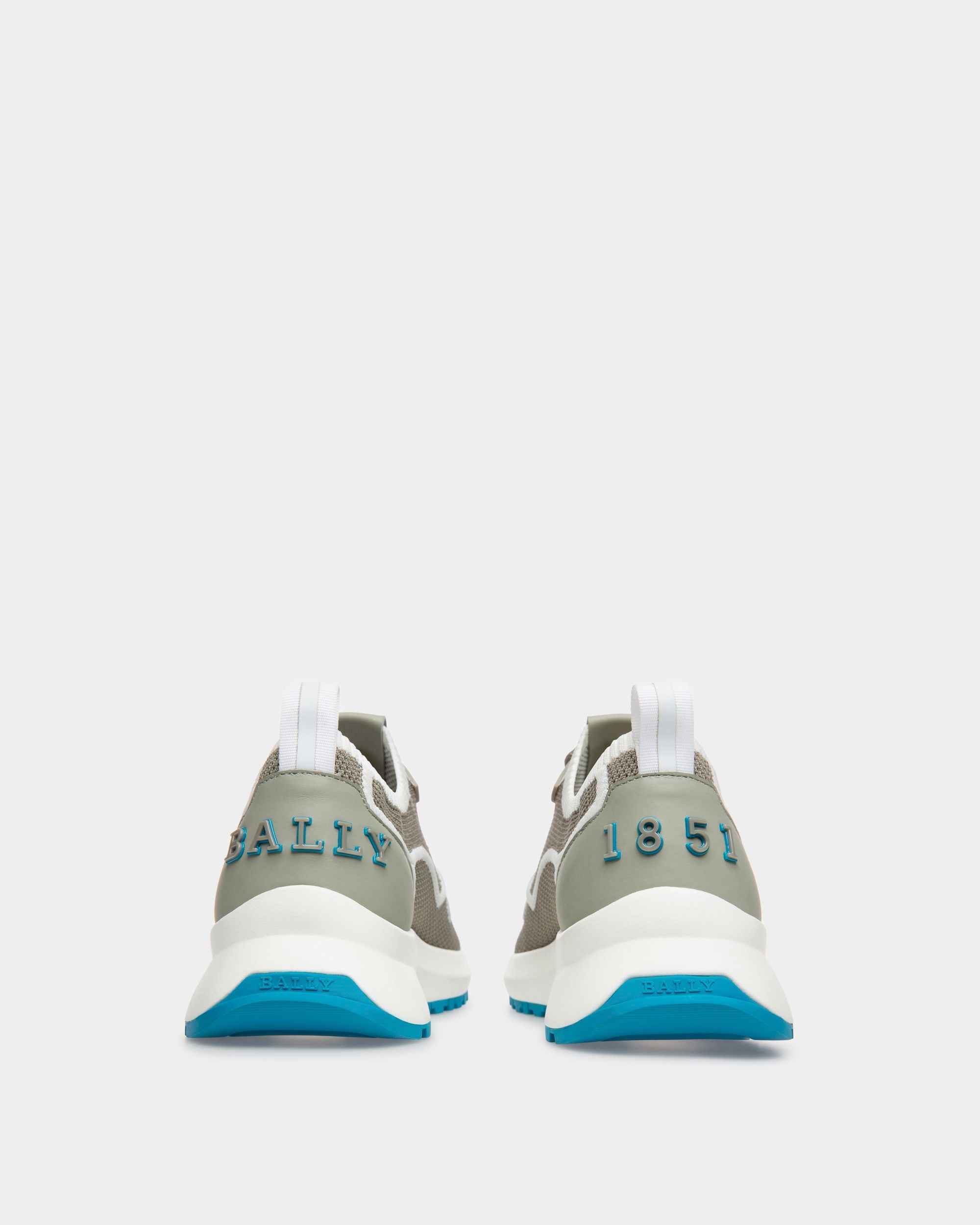 Davyn Sneaker In Mesh E Pelle Grigio E Bianco - Uomo - Bally - 04