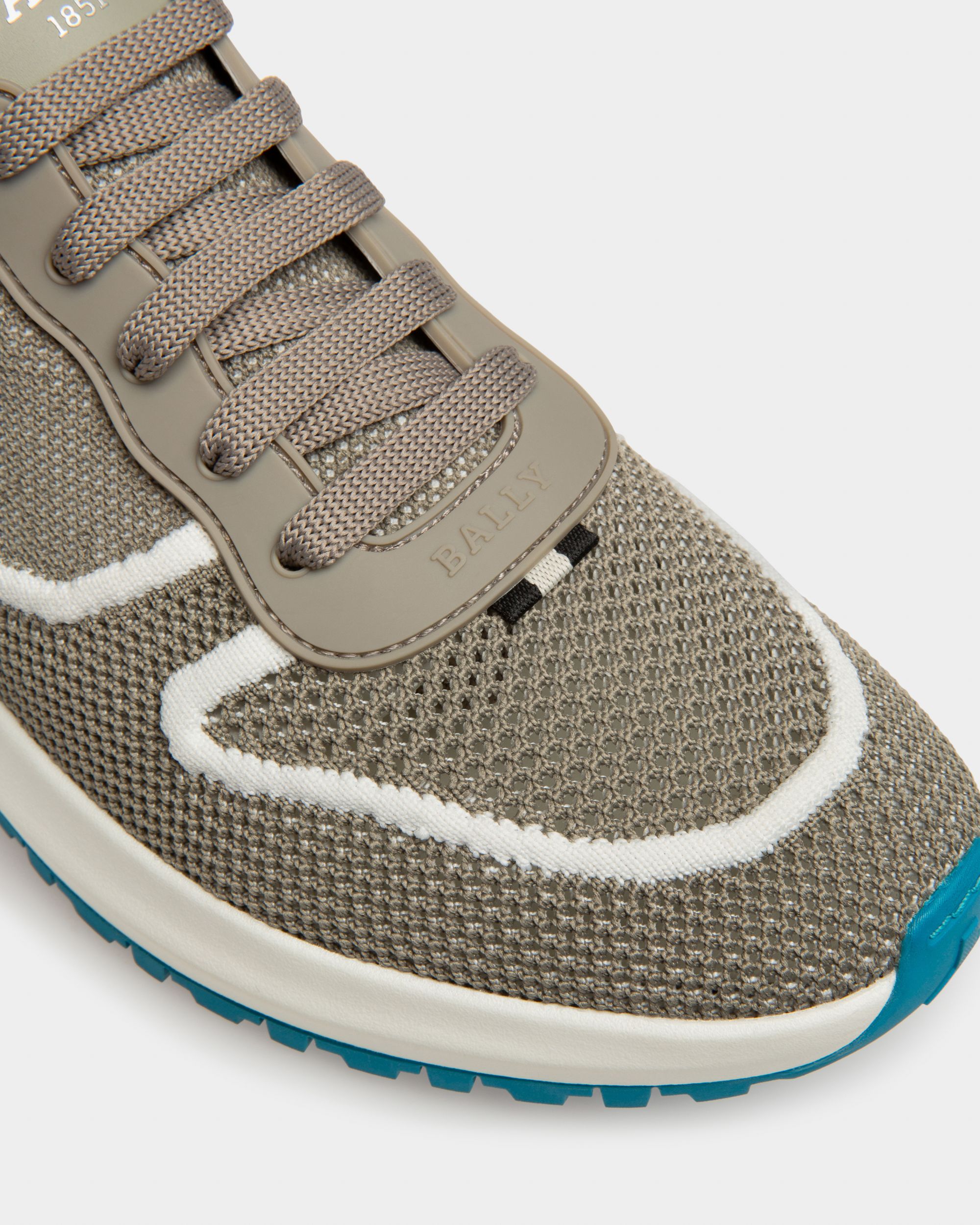 Davyn Sneaker In Mesh E Pelle Grigio E Bianco - Uomo - Bally - 06