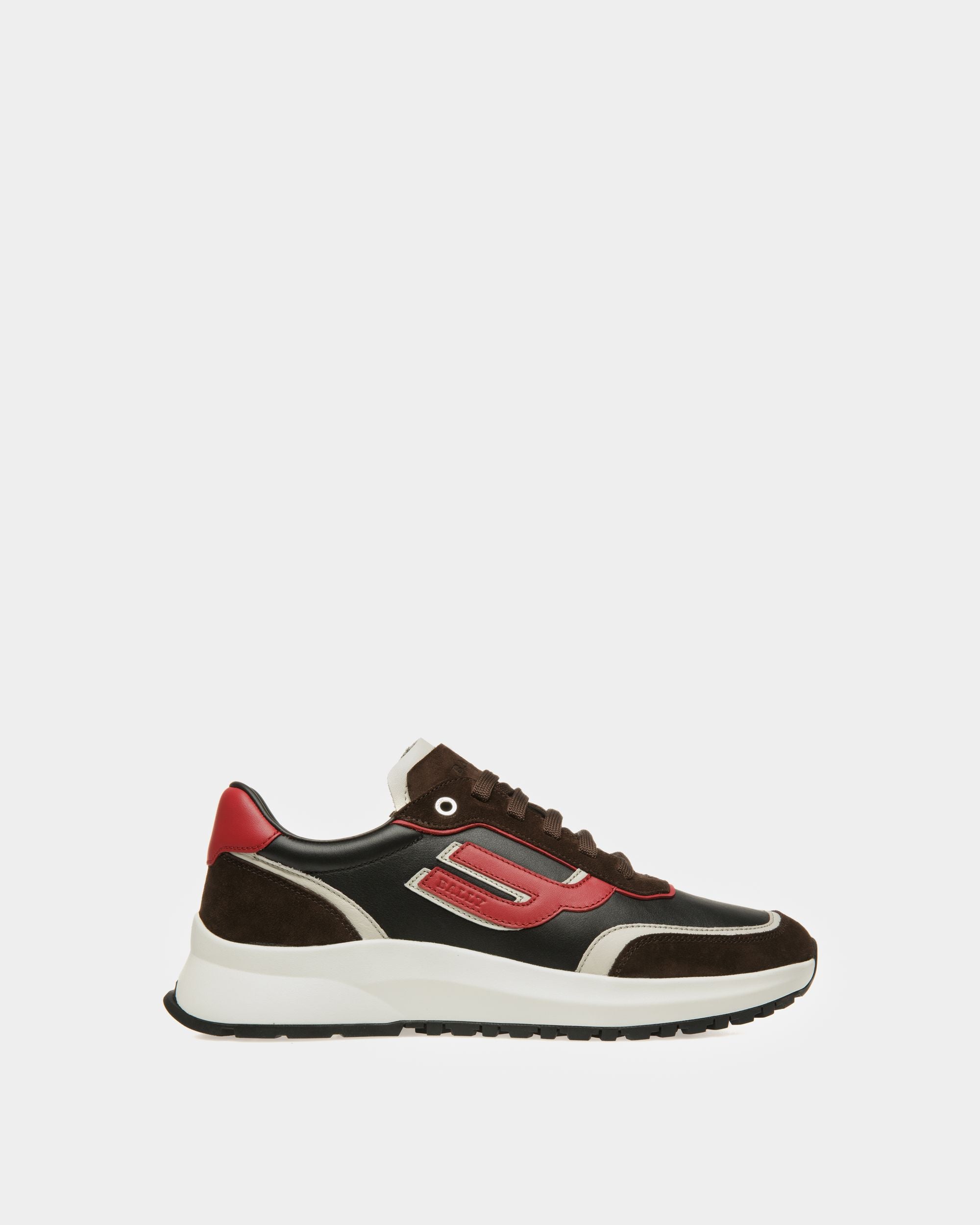 Demmy Sneaker In Pelle Marrone Scuro, Bianco Cipria E Nera - Uomo - Bally - 01