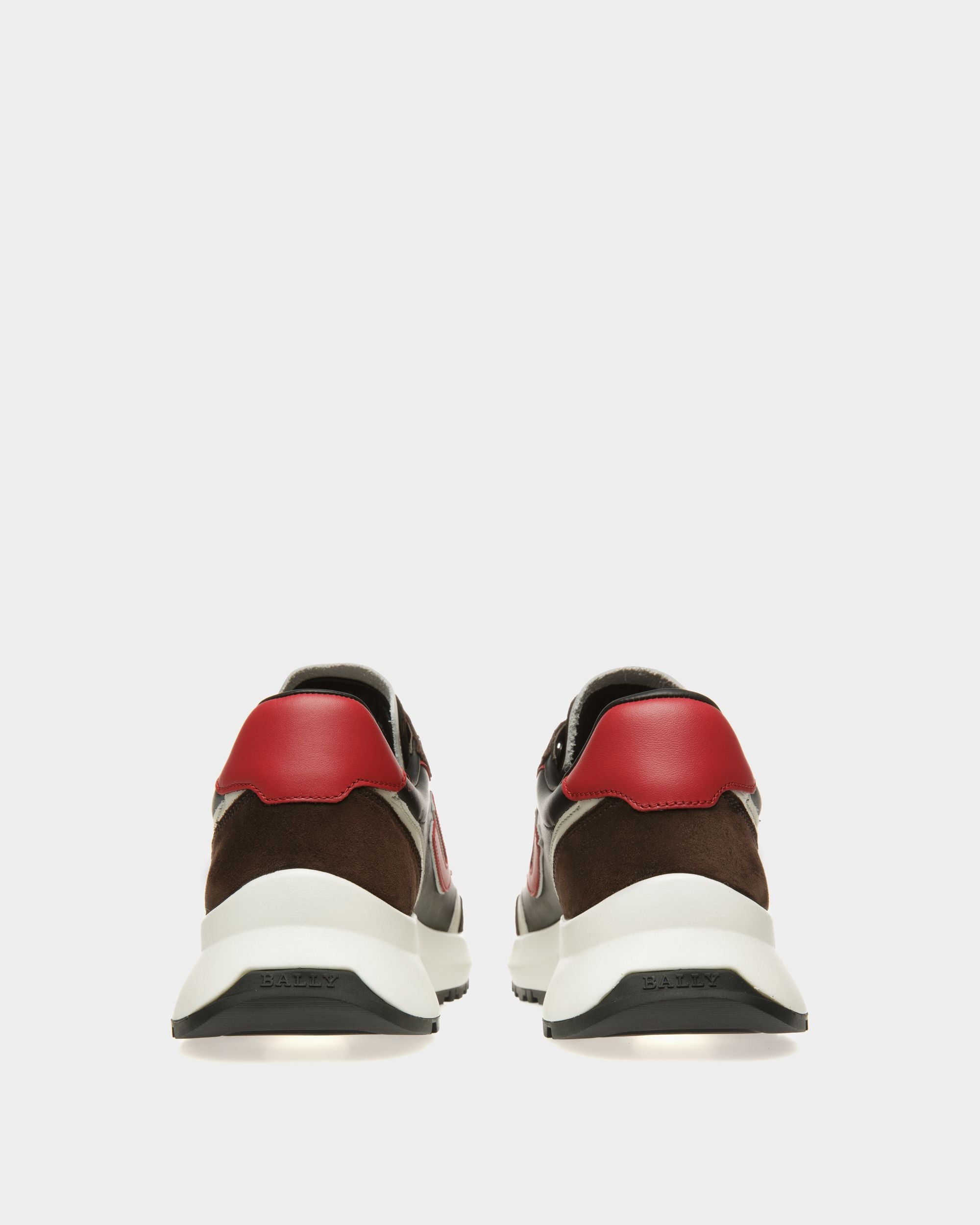 Demmy Sneaker In Pelle Marrone Scuro, Bianco Cipria E Nera - Uomo - Bally - 04