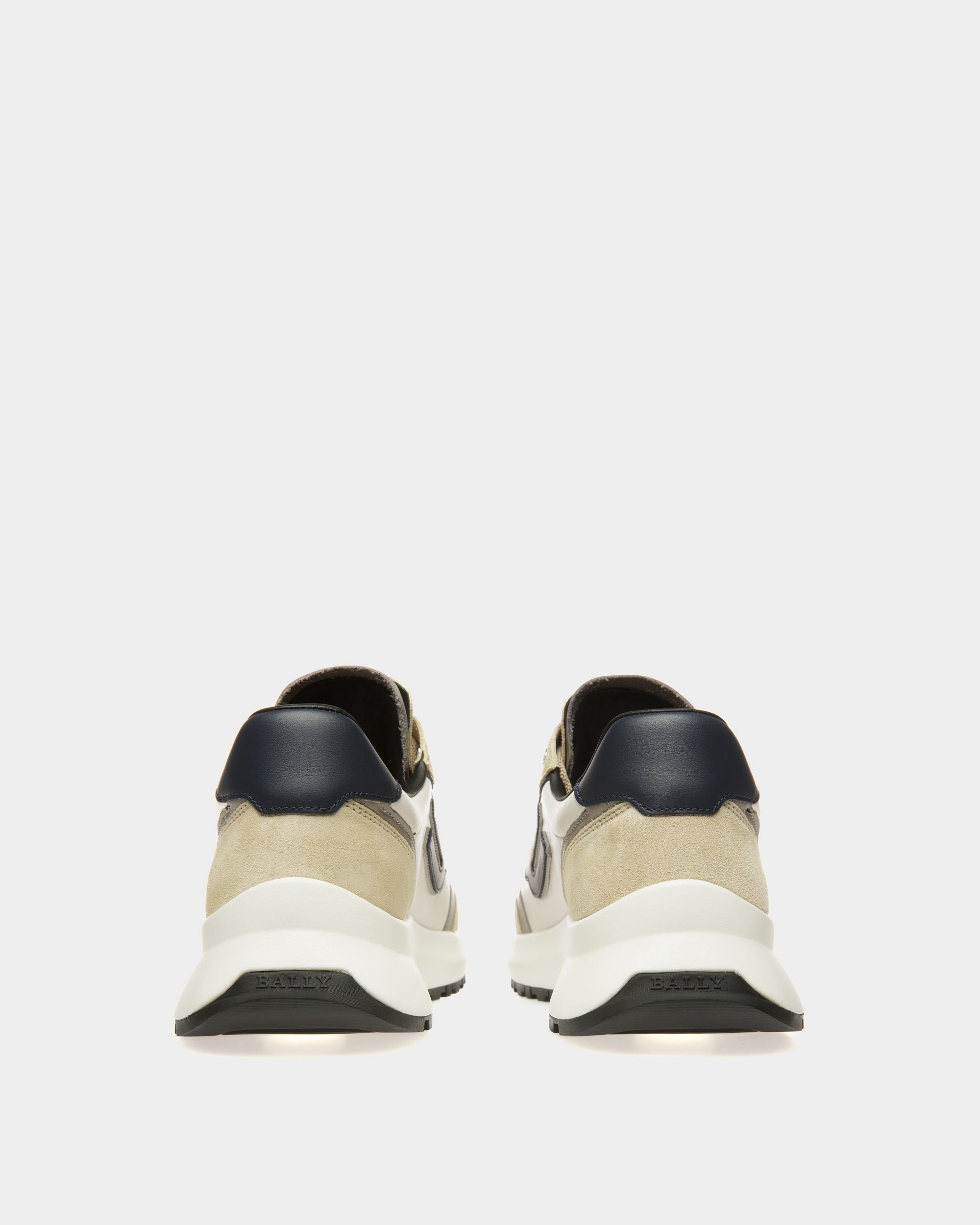 Demmy Sneaker In Pelle Beige, Grigia E Bianca - Uomo - Bally - 04