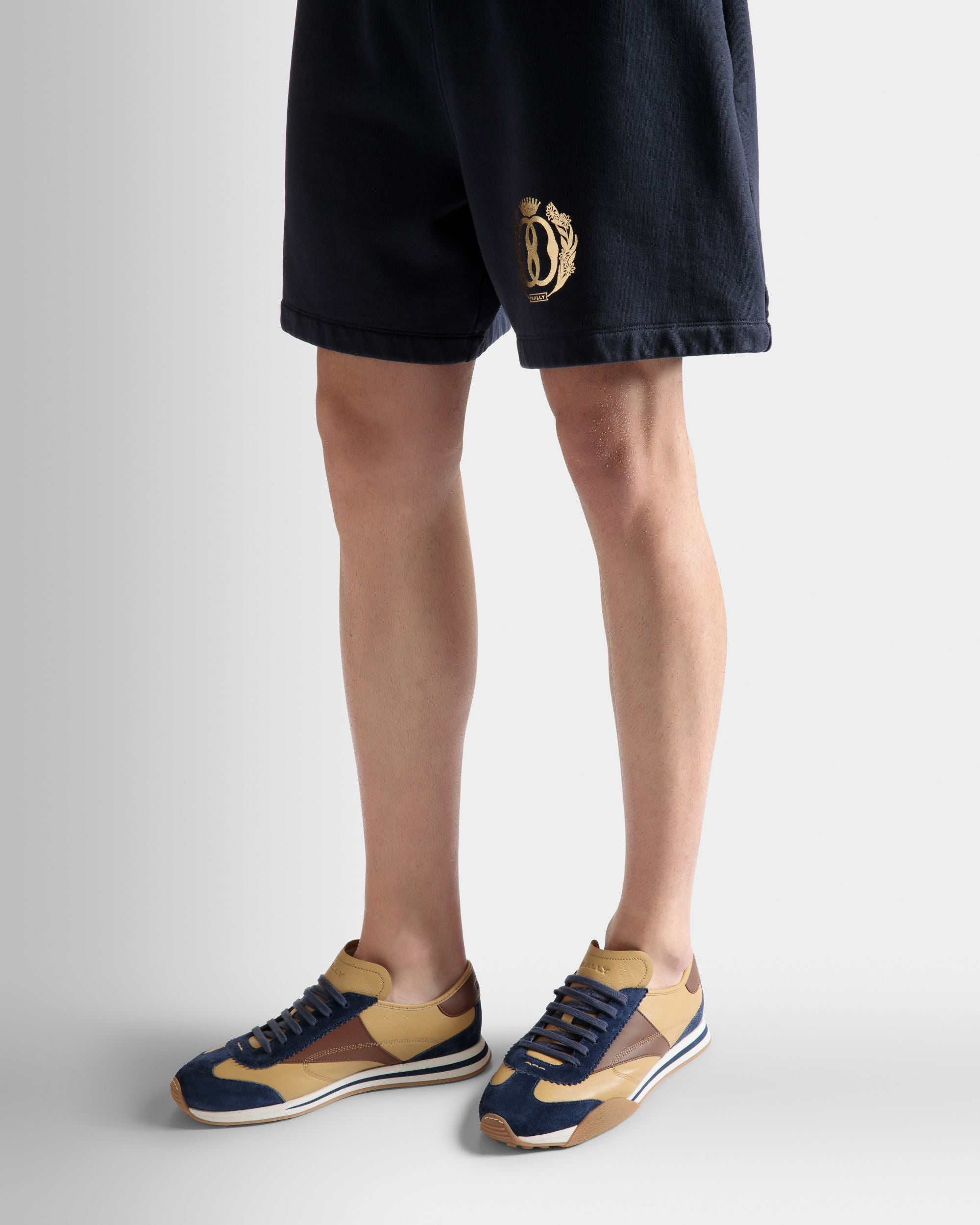 Sneaker Sussex In Pelle Blu Marino E Marrone - Uomo - Bally - 02