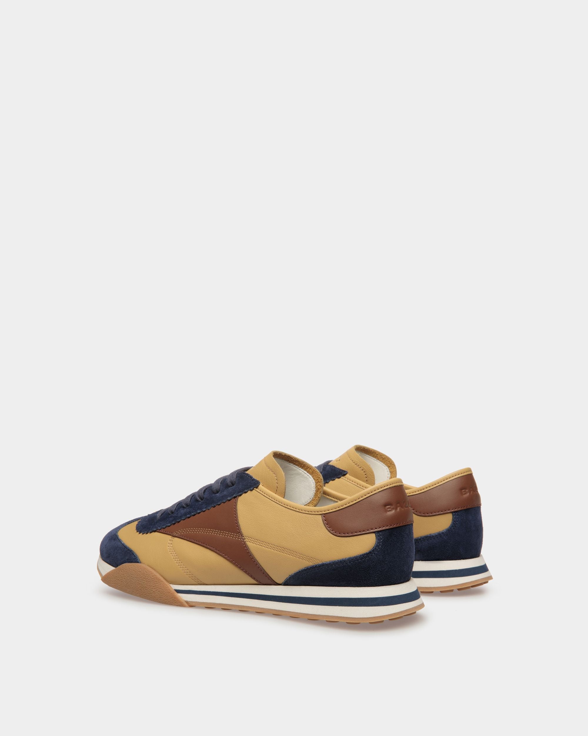 Sneaker Sussex In Pelle Blu Marino E Marrone - Uomo - Bally - 04