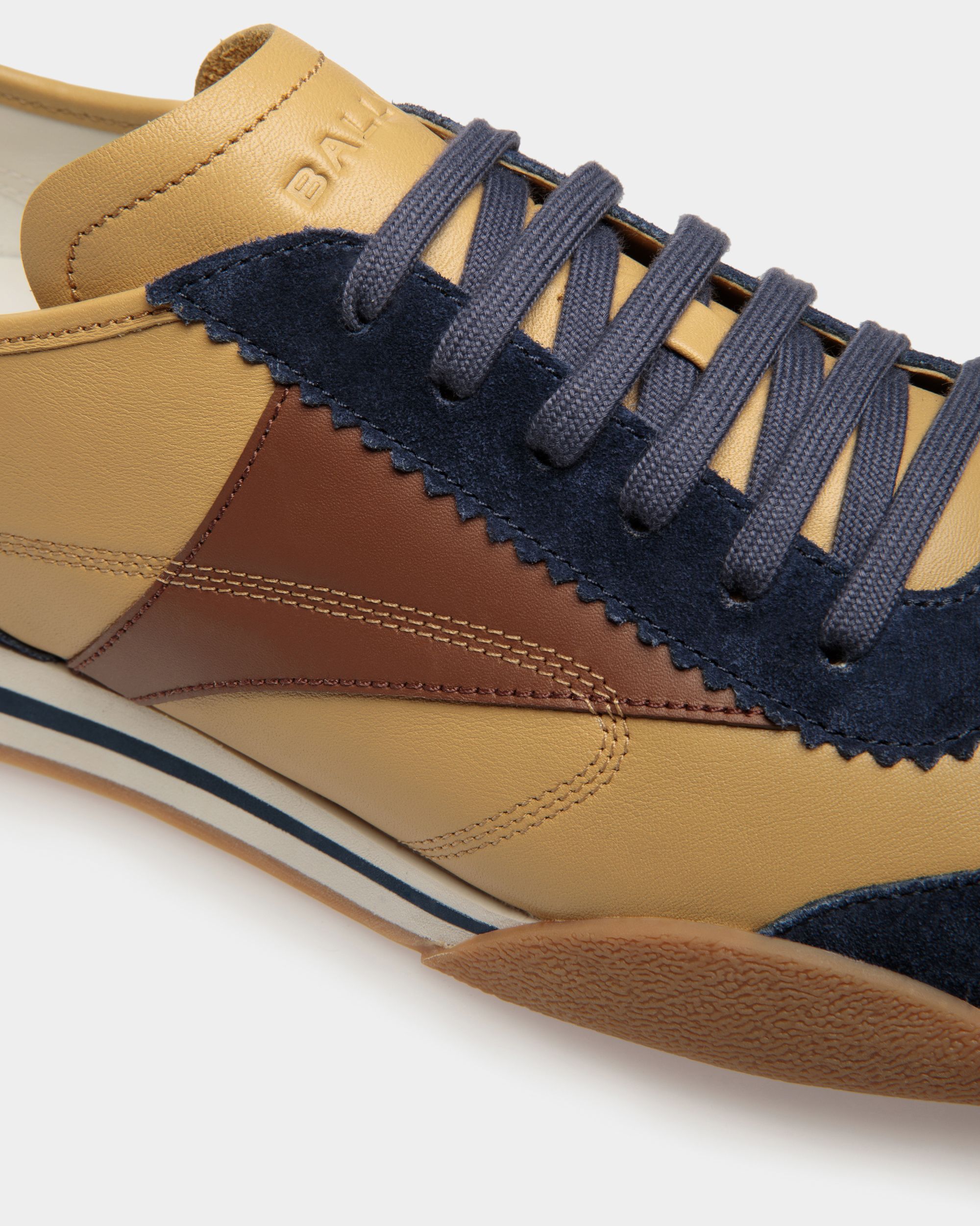 Sneaker Sussex In Pelle Blu Marino E Marrone - Uomo - Bally - 06