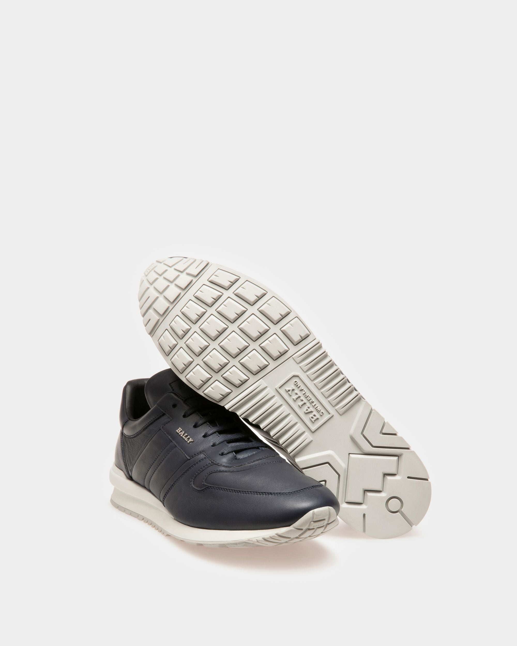 Asler Sneakers In Pelle Blu Marina - Uomo - Bally - 04