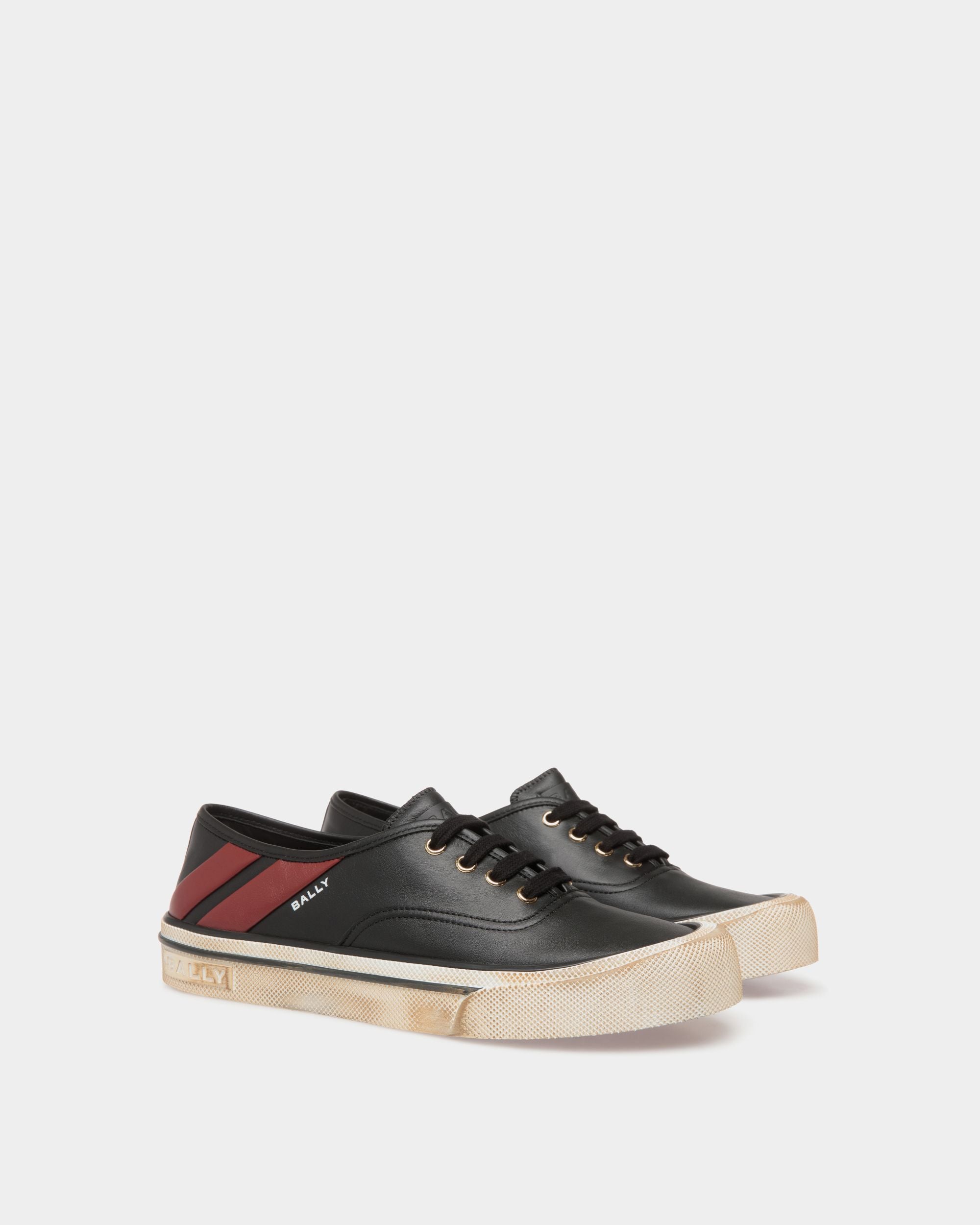 Santa Ana Sneaker In Black Leather - Uomo - Bally - 02