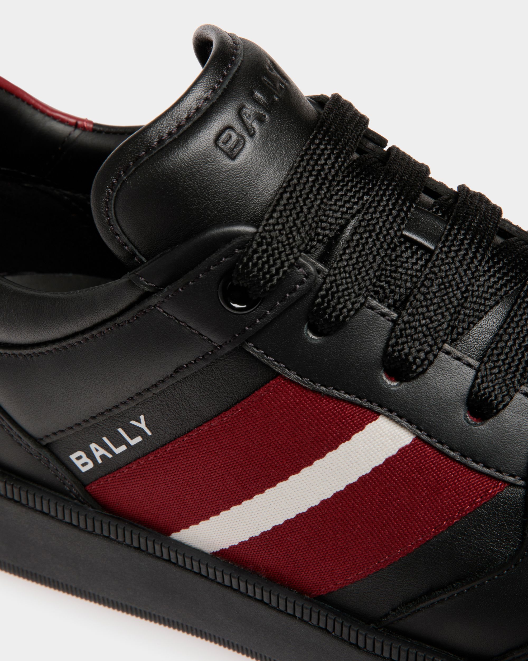Sneaker Raise In Pelle Nera Uomo Bally