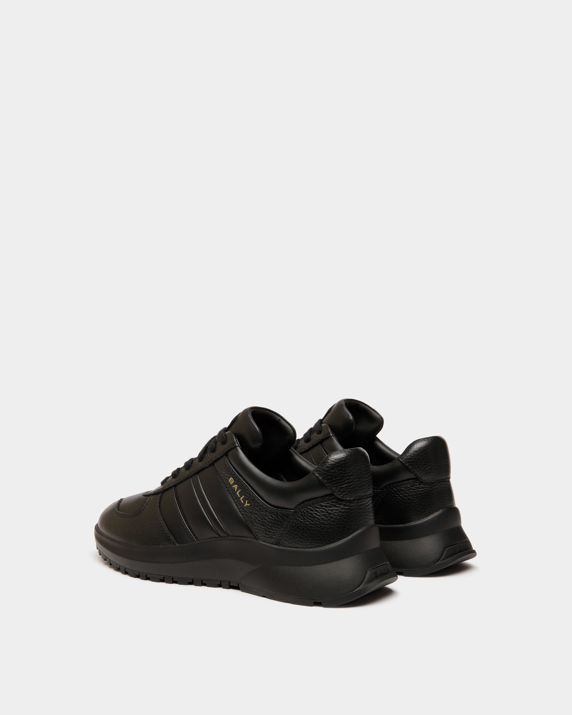 Sneaker Outline In Pelle Nera - Uomo - Bally - 03