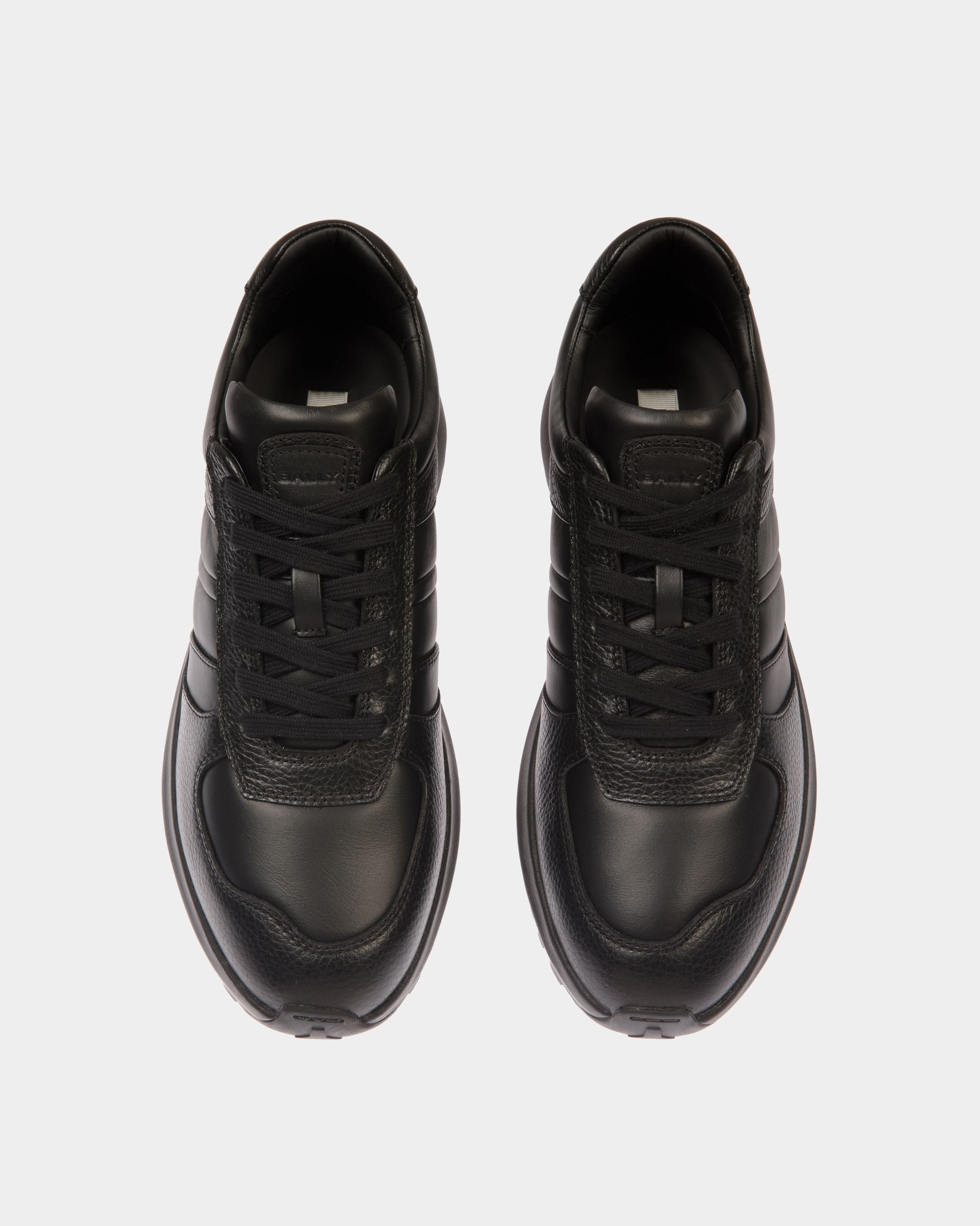 Sneaker Outline In Pelle Nera - Uomo - Bally - 04