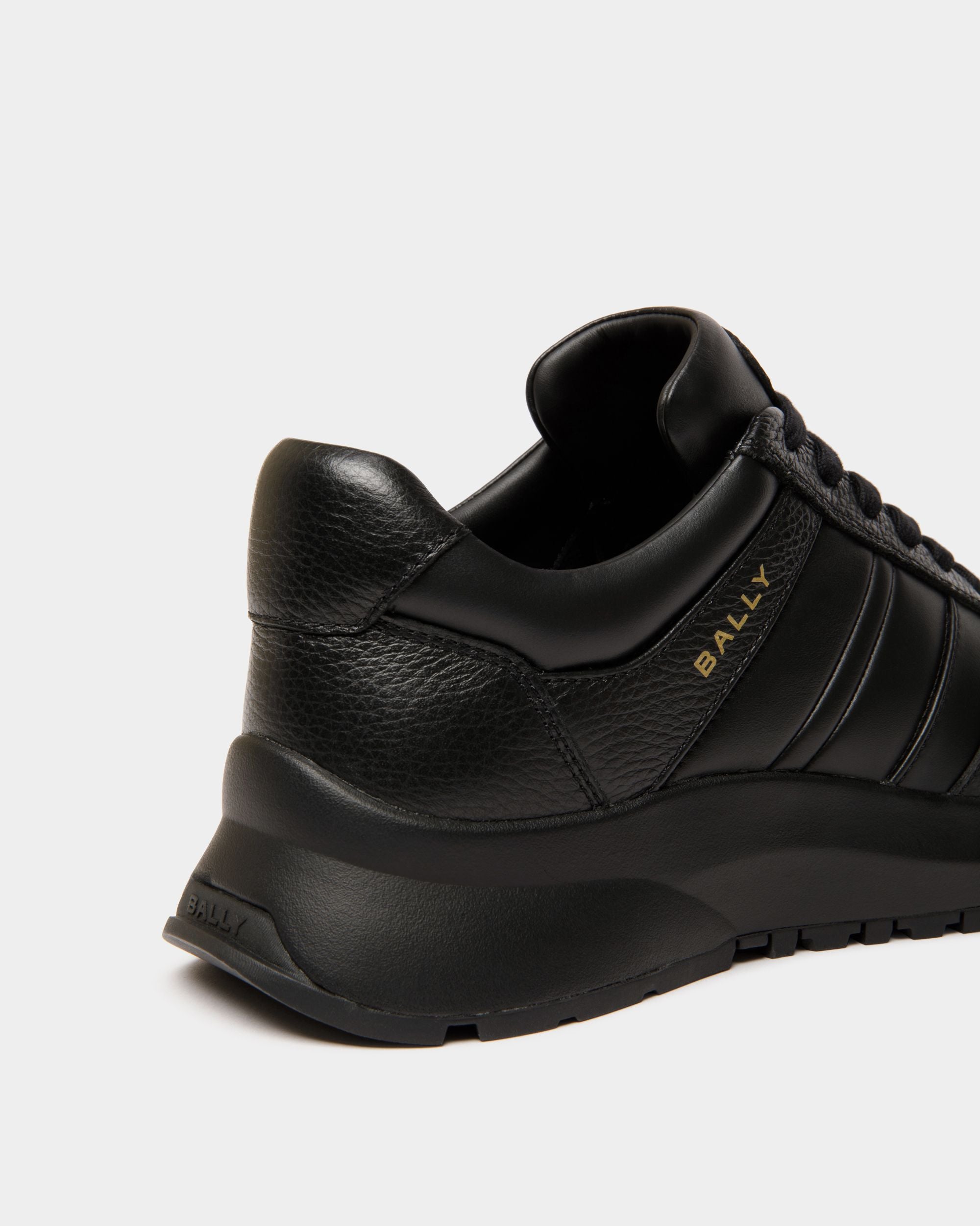 Sneaker Outline In Pelle Nera - Uomo - Bally - 05