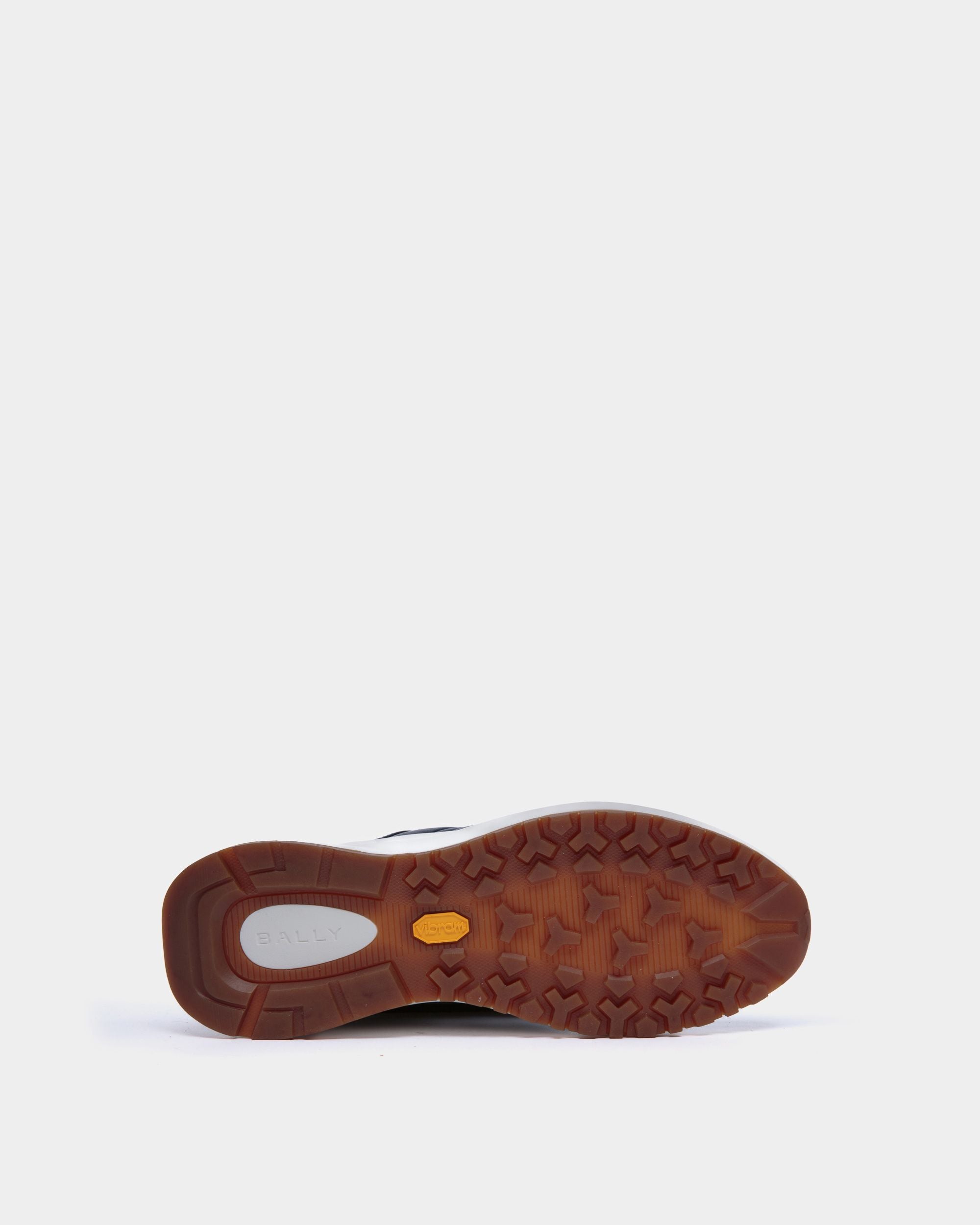 Sneaker Outline In Pelle Zigrinata Blu - Uomo - Bally - 04