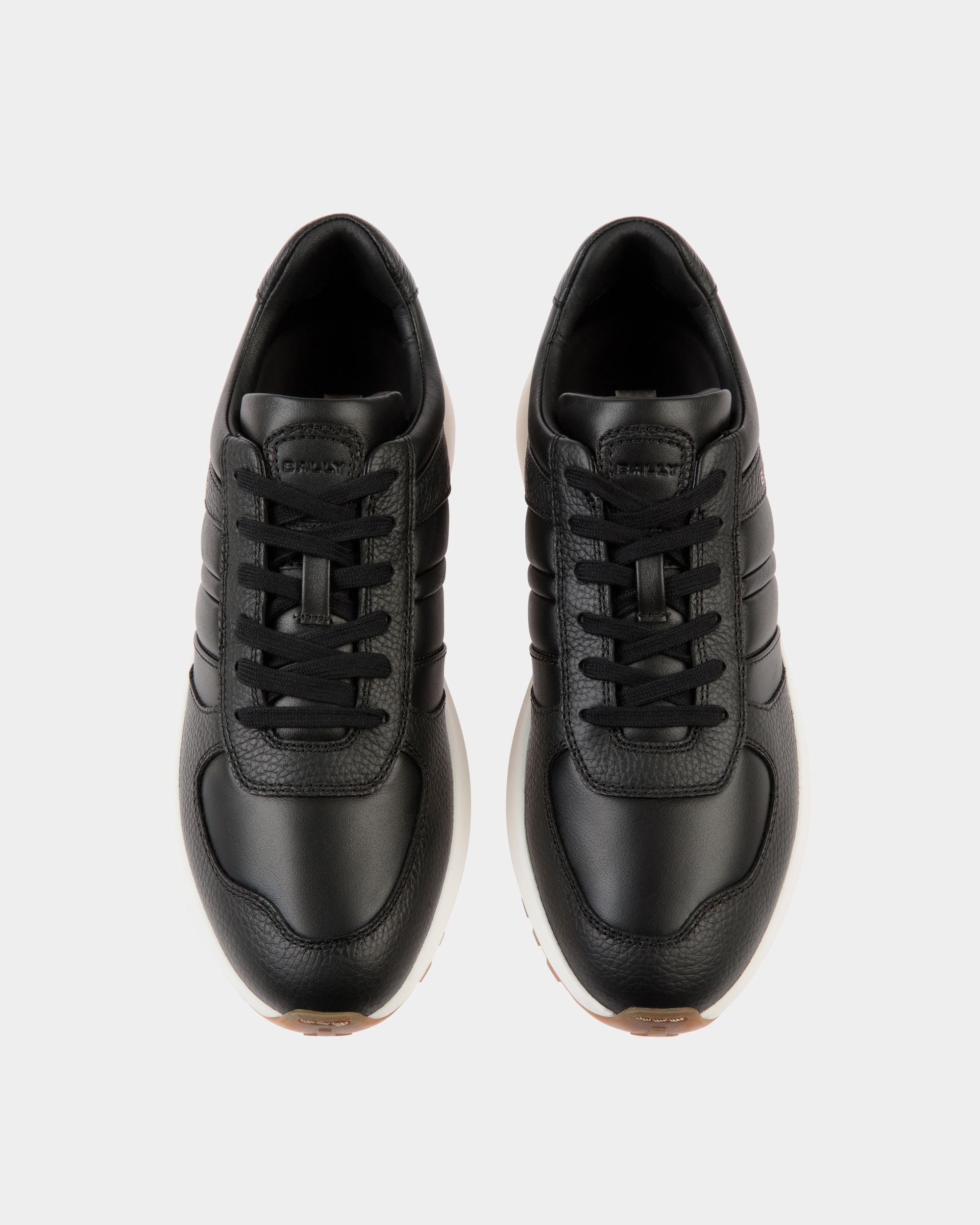 Sneaker Outline In Pelle Nera - Uomo - Bally - 04
