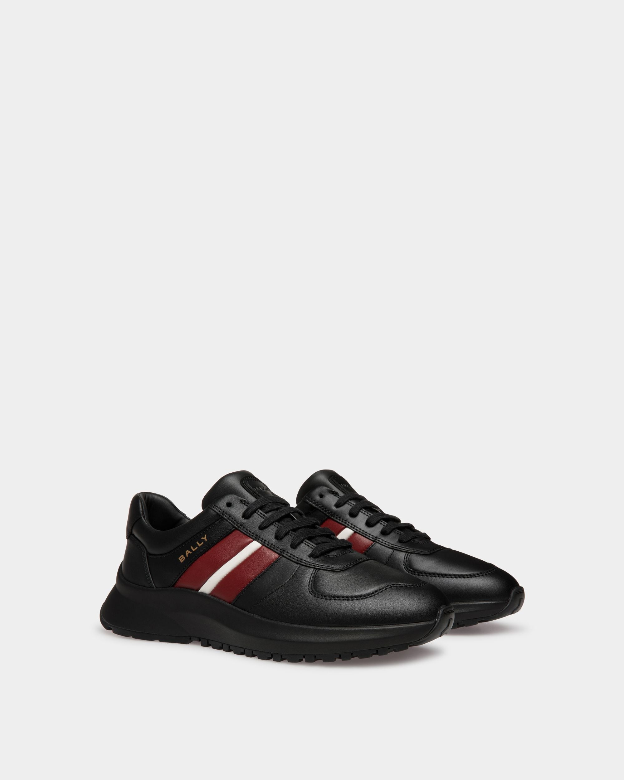 Sneaker Outline In Pelle Nera - Uomo - Bally - 03