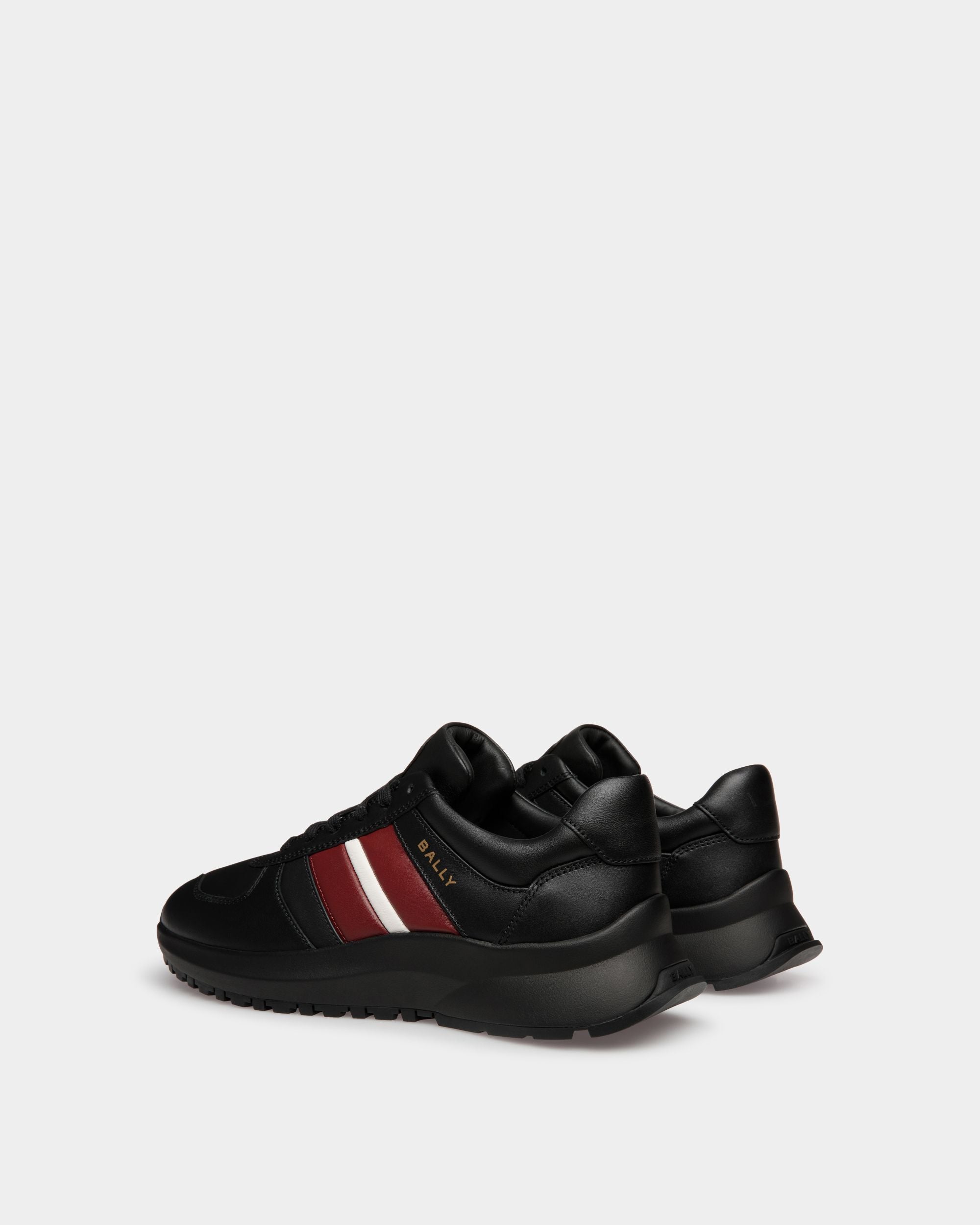 Sneaker Outline In Pelle Nera - Uomo - Bally - 04