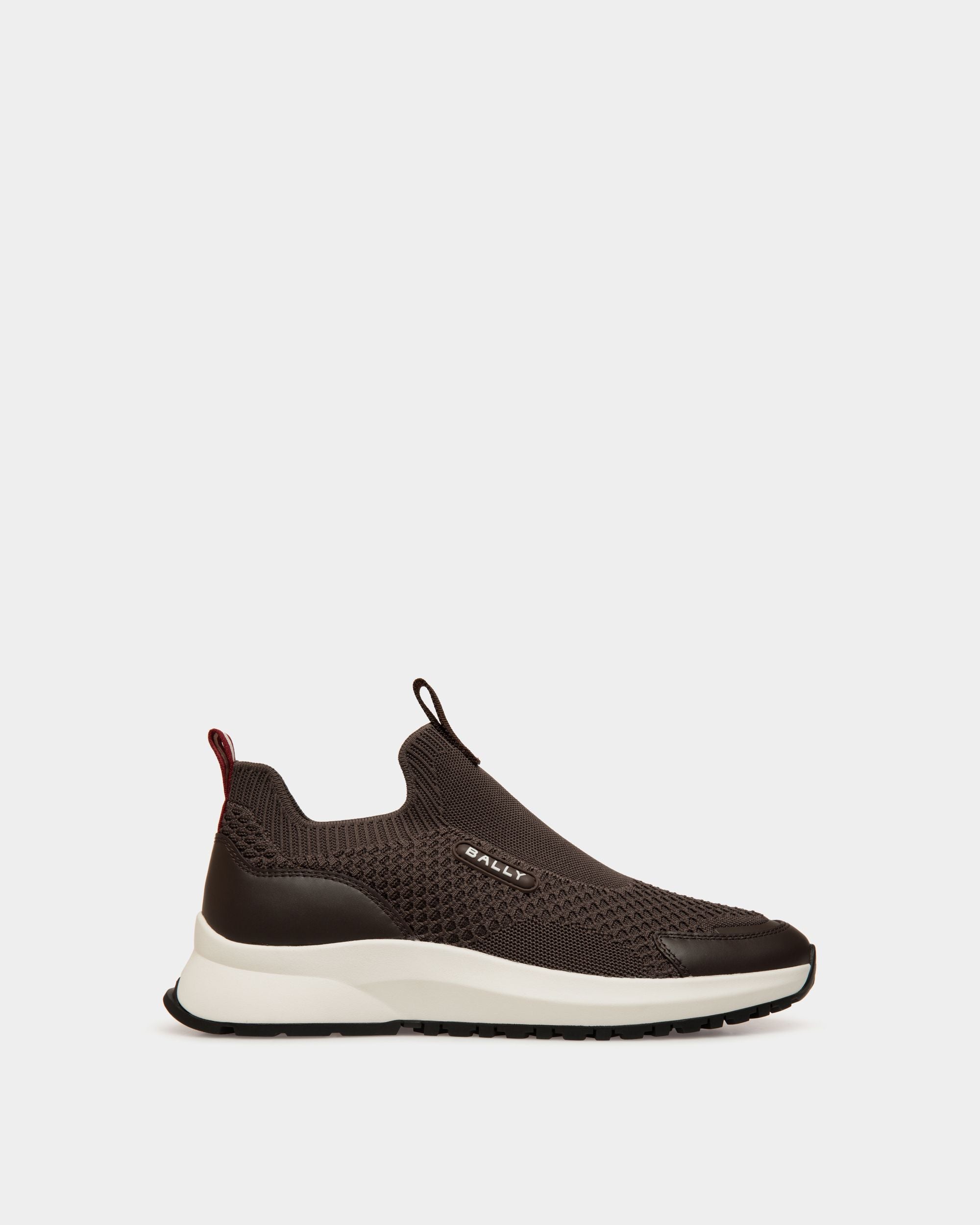 Sneaker Outline In Maglia Color Ebano - Uomo - Bally - 01